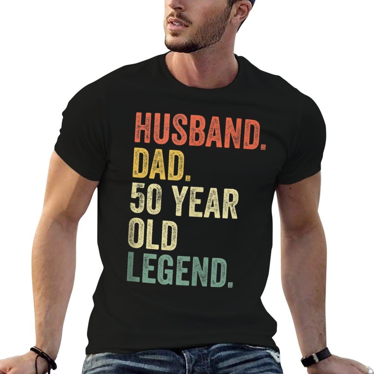 Mens Funny 50th Birthdays For Men Gifts Vintage Dad 1970 Easy-care T-Shirt