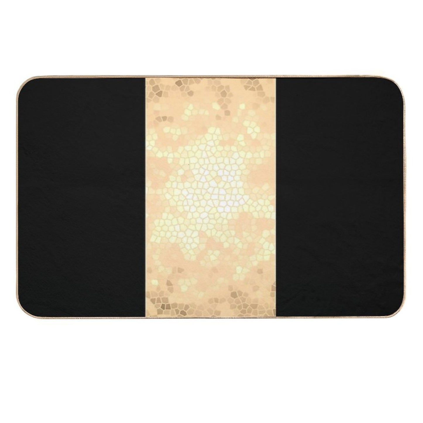 Elegant Gold And Black Design Durable Bath Mat