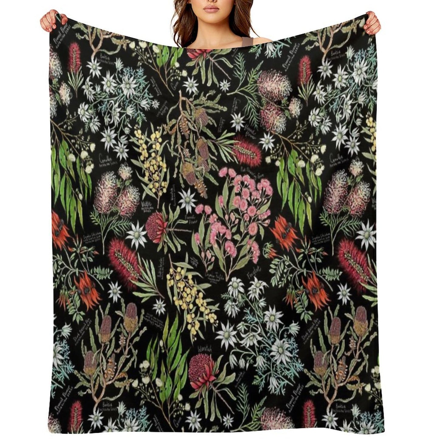 Australian Botanics - Jet Black Easy Care Throw Blanket