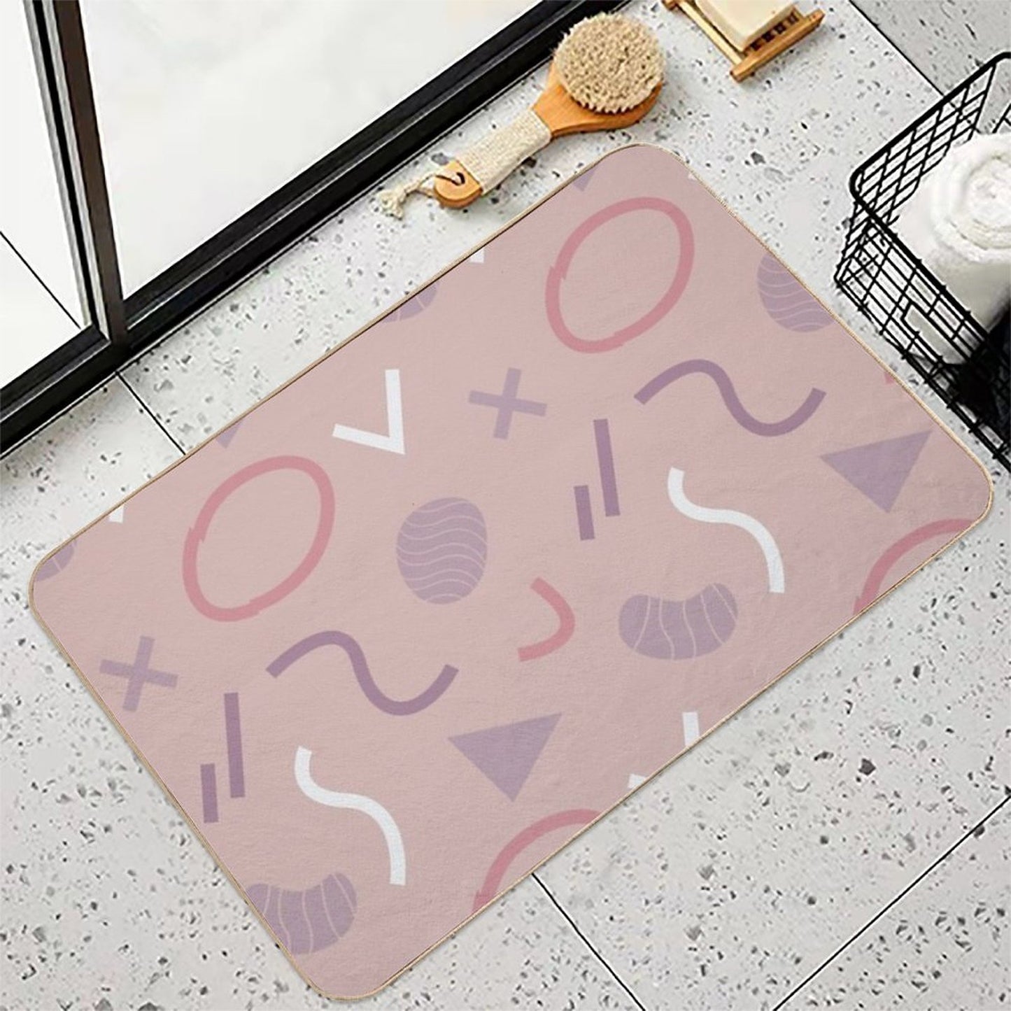 Abstract Design Non-Slip Bath Mat