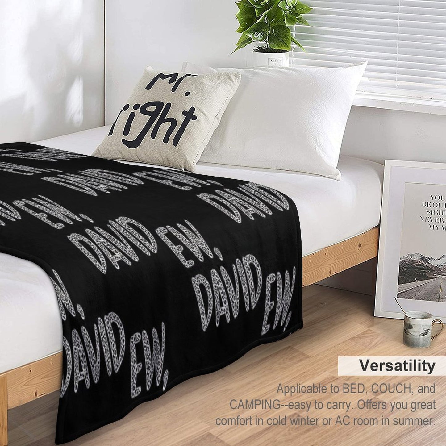 Ew, David. The Leopard Print Iconic Schitt's Creek Alexis Rose to David Rose Quote Easy Care Throw Blanket