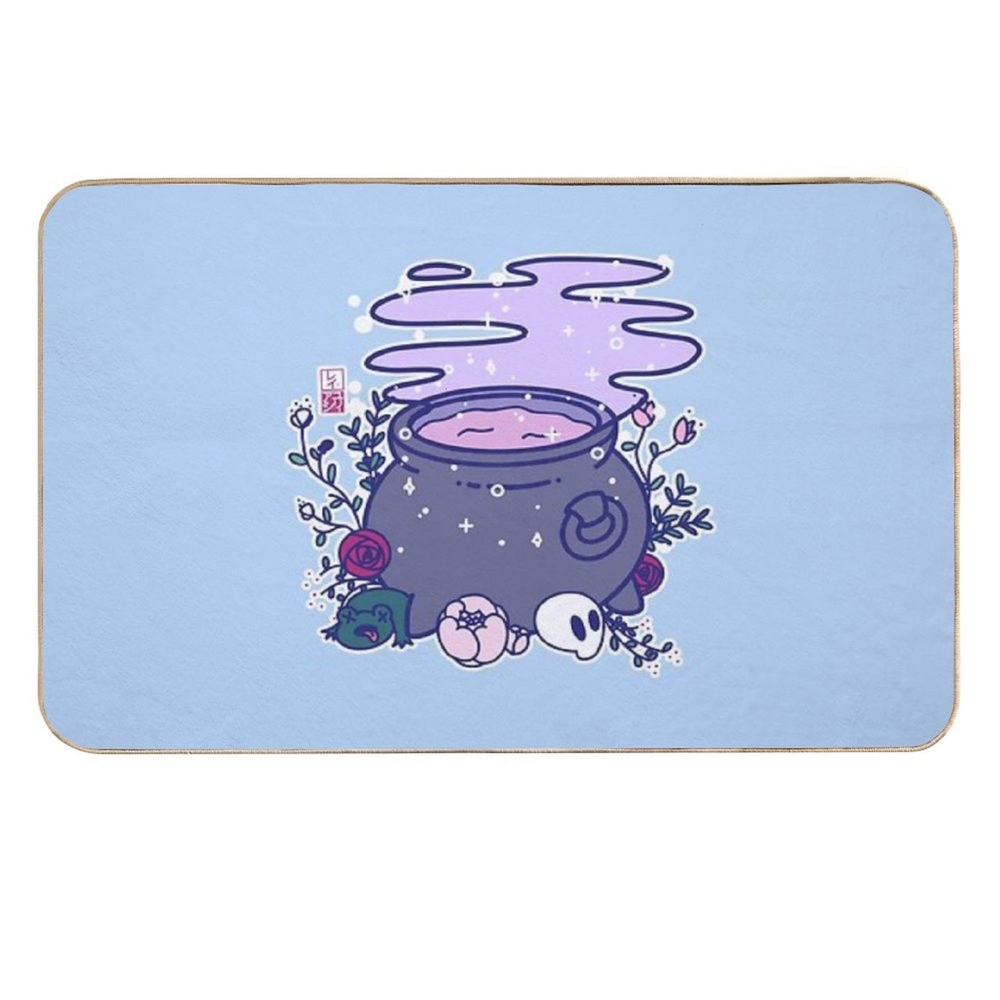 Kawaii Cauldron Pet-Safe Bath Mat