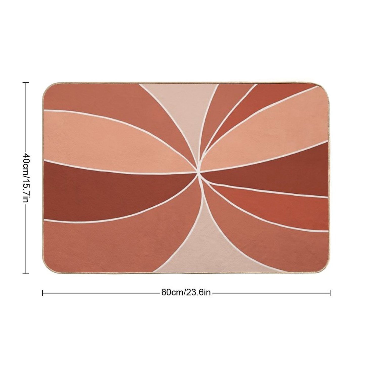 Colorful Retro Waves 5 Absorbent Bath Mat