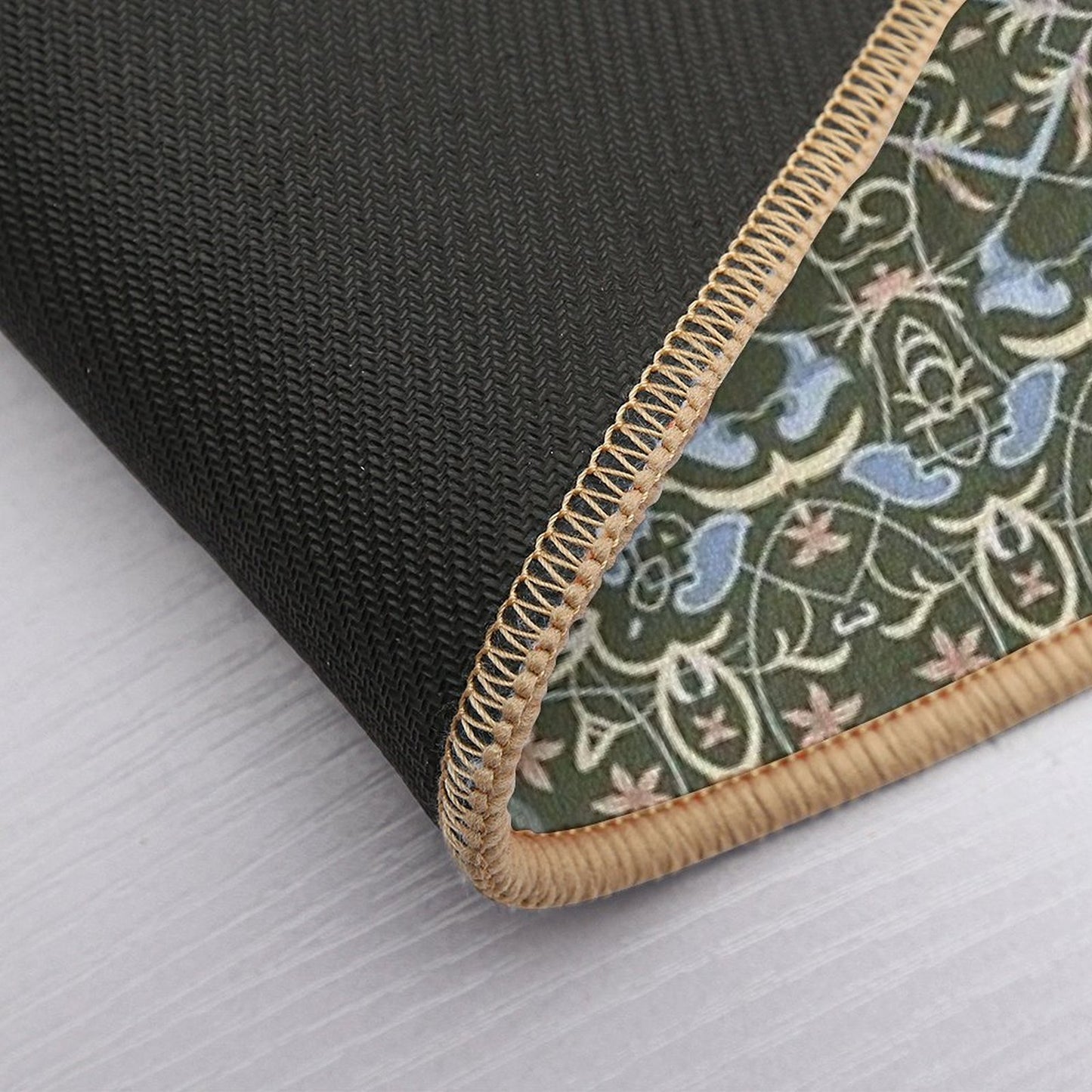 Arabic Ornate Square Pattern Multi-Purpose Bath Mat