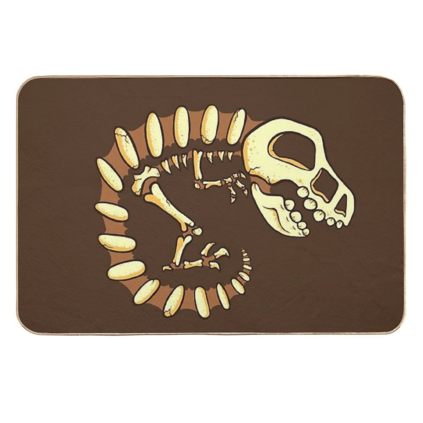 Dino Fossils Fade-Resistant Bath Mat