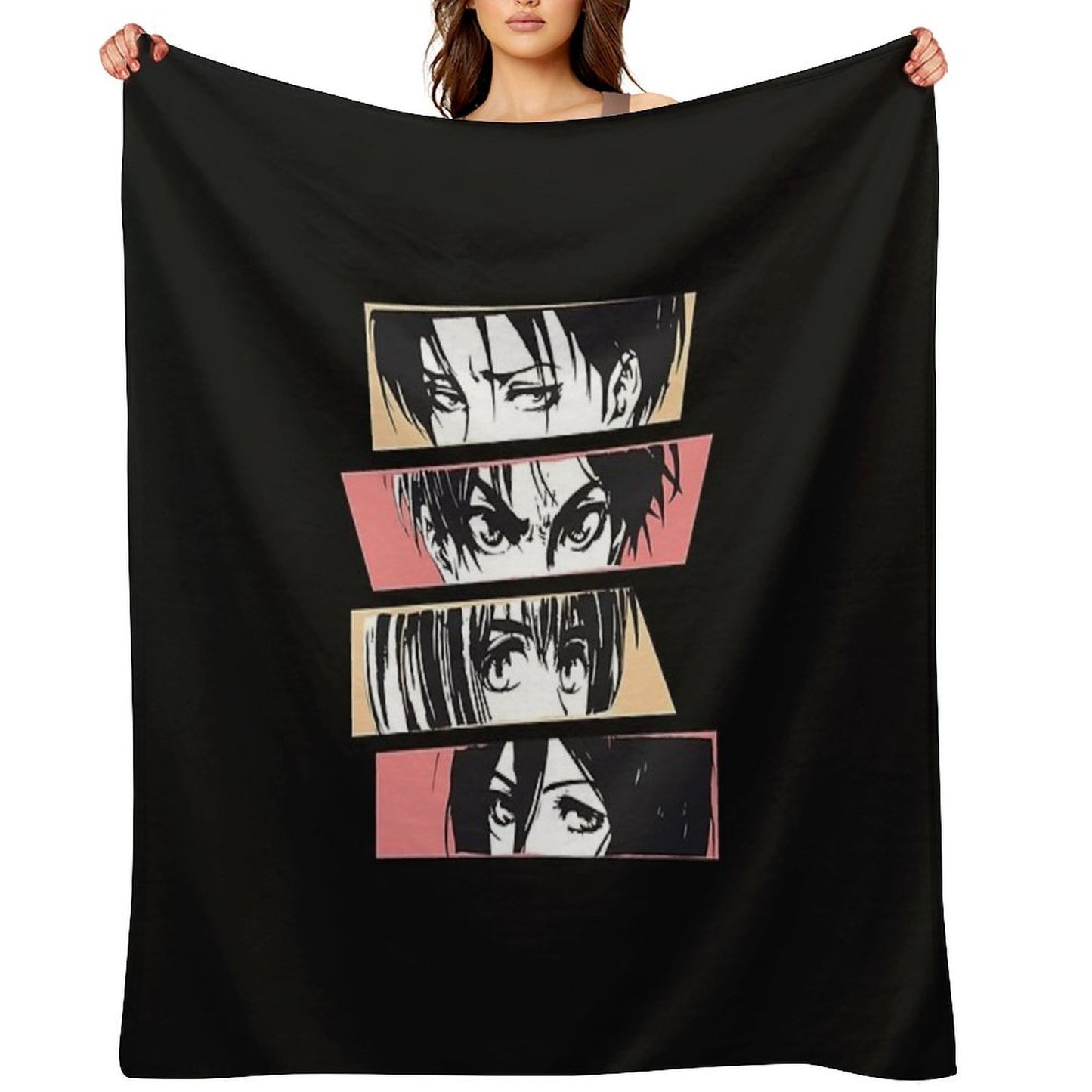 Anime Characters Travel-friendly Throw Blanket