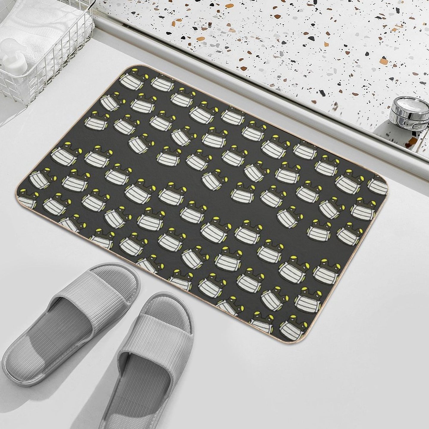 Raddle Print Pet-Safe Bath Mat