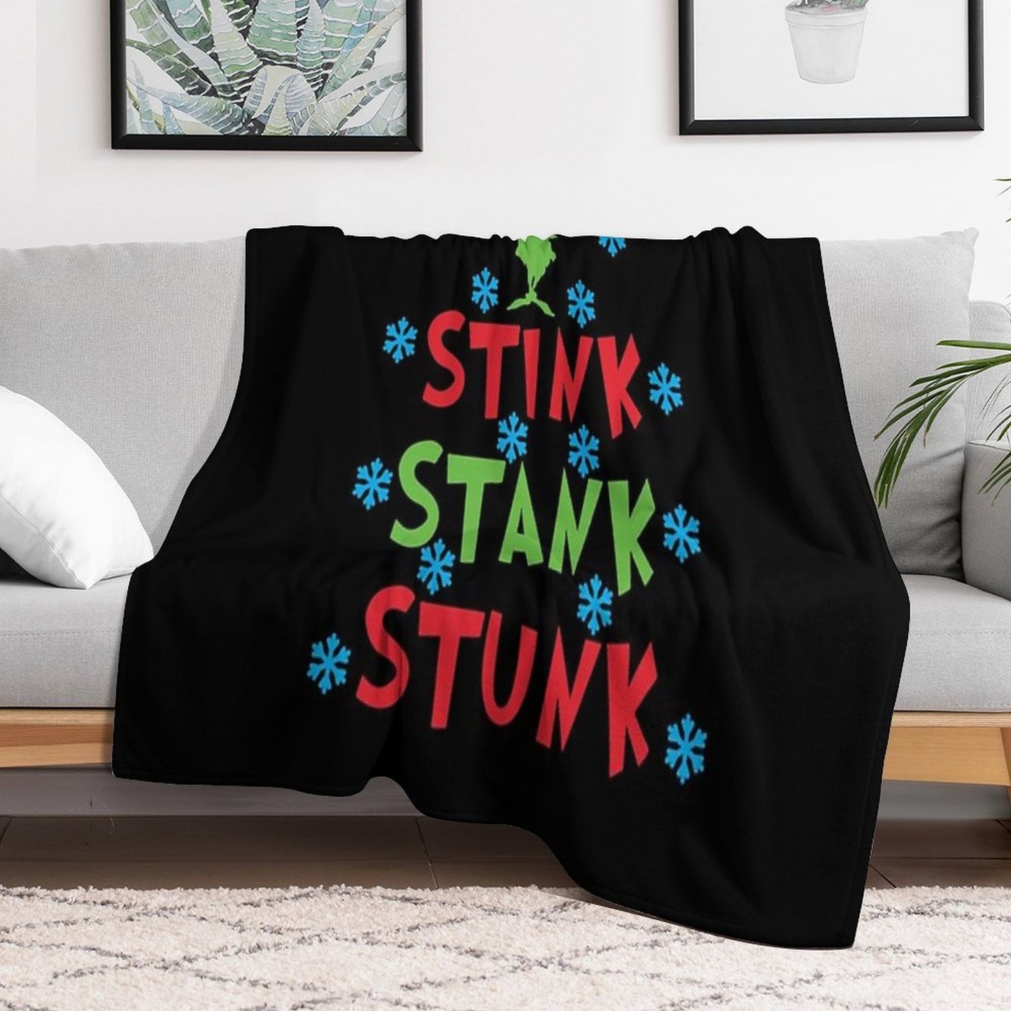 Stink Stank Stunk Plush Throw Blanket