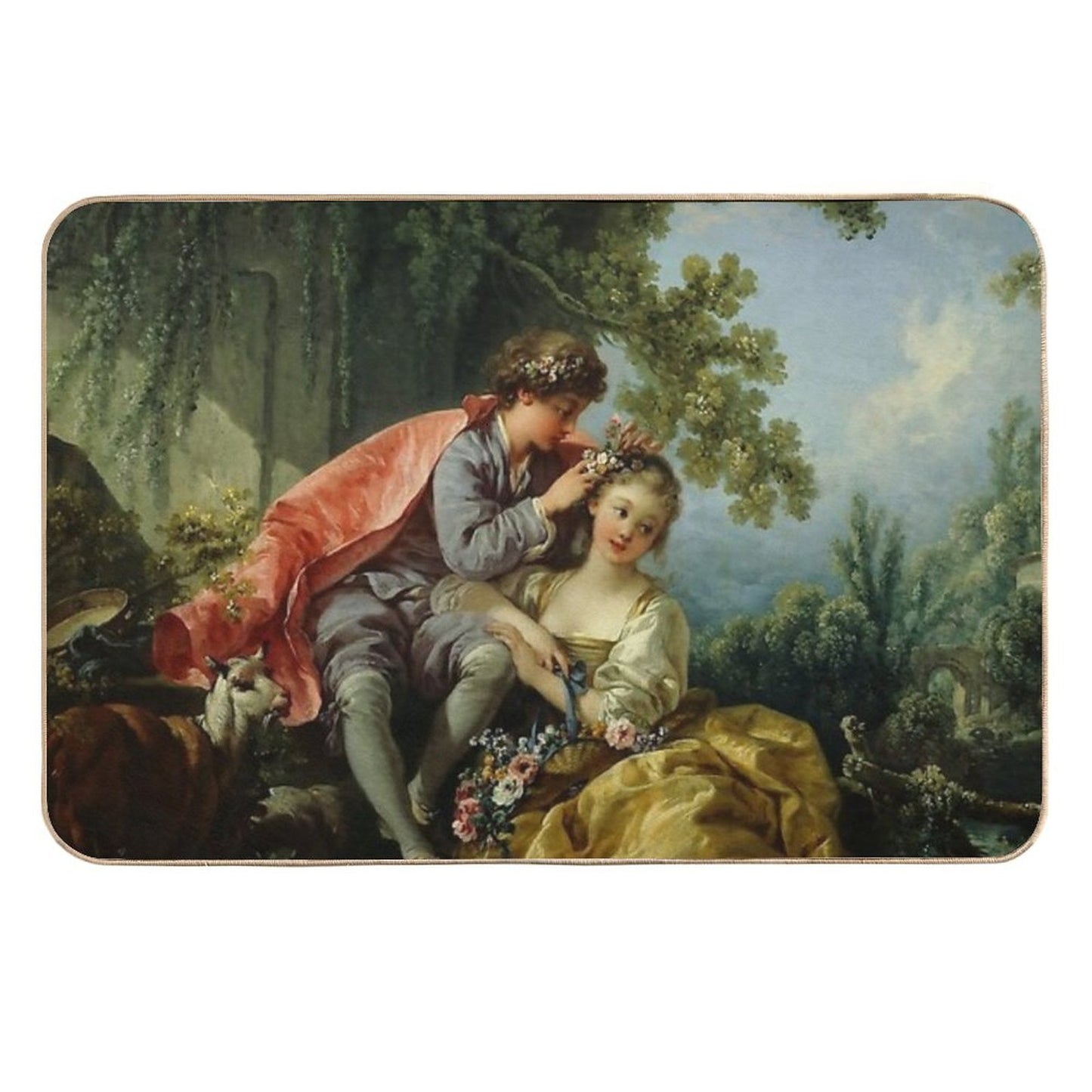 François Boucher The Four Seasons, Spring Pet-Safe Bath Mat