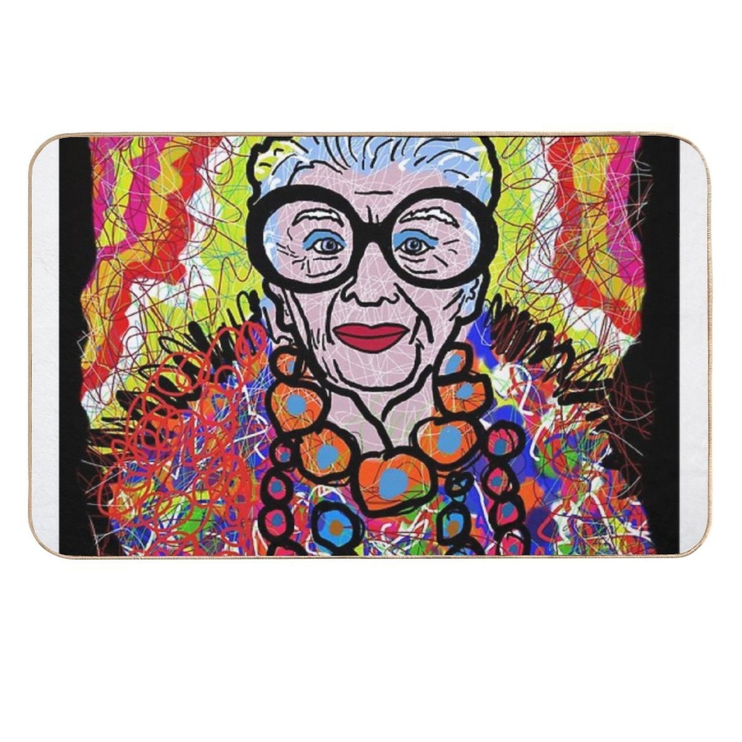 Iris Apfel Dirt-Trapping Bath Mat