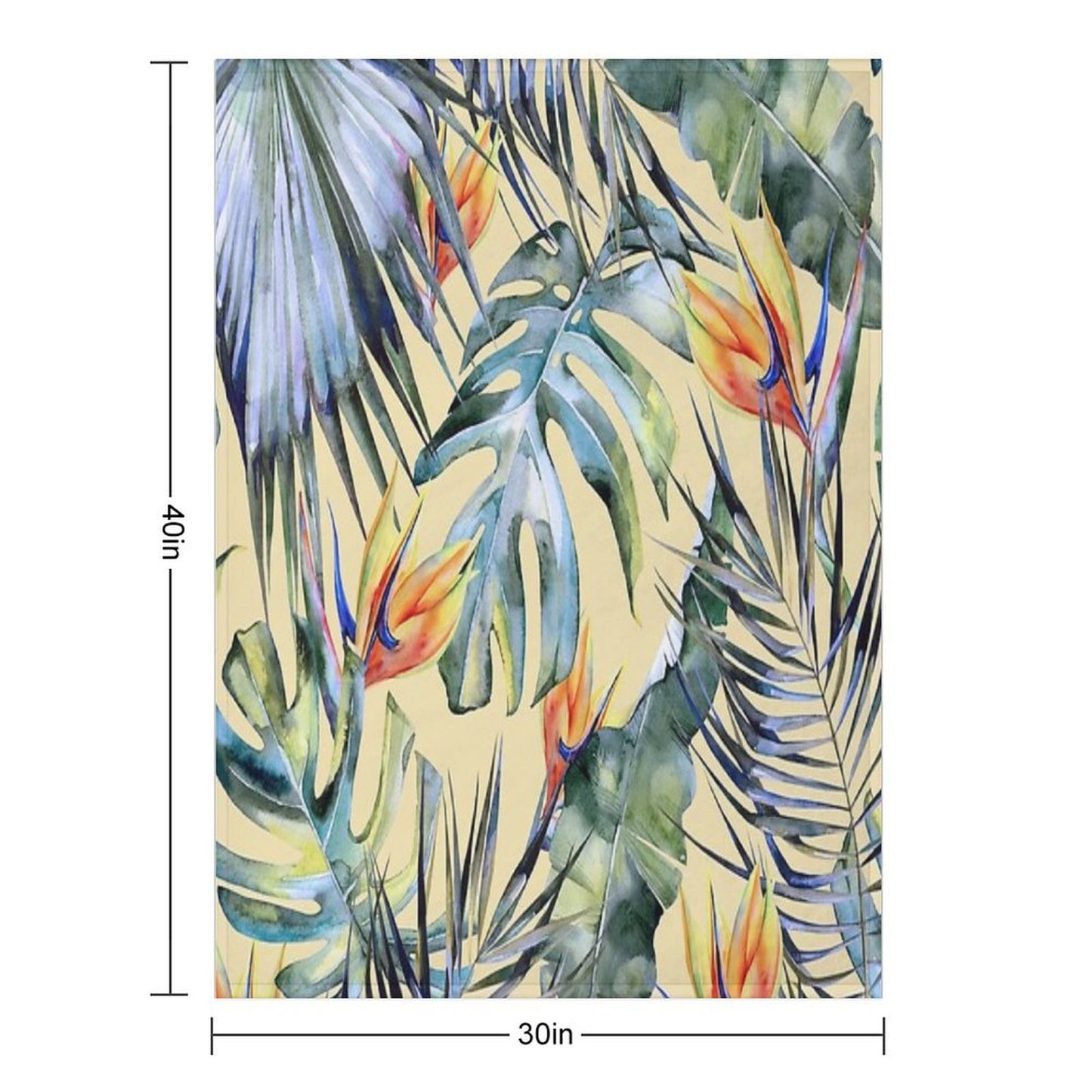 TROPICAL GARDEN 4 Anti-pilling Throw Blanket