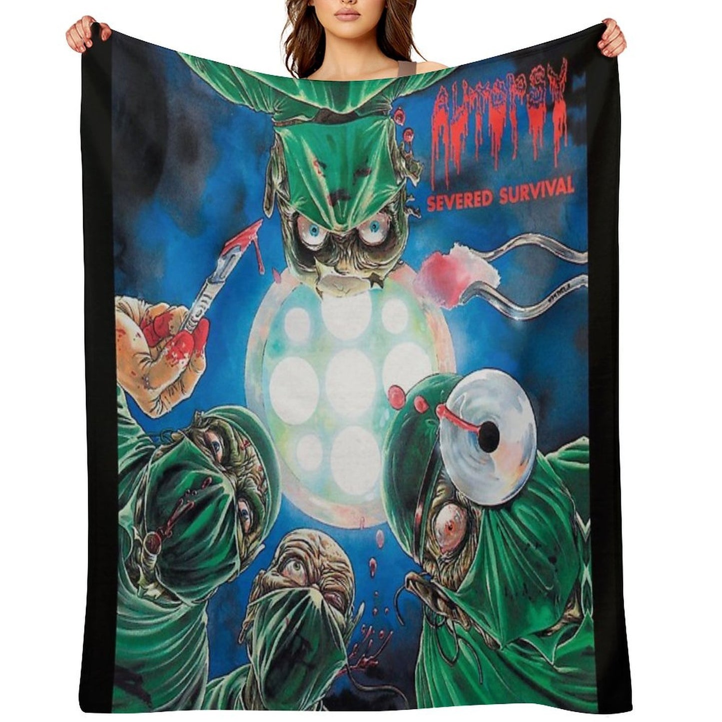 Severed Survival - Autopsy Eco-conscious Throw Blanket
