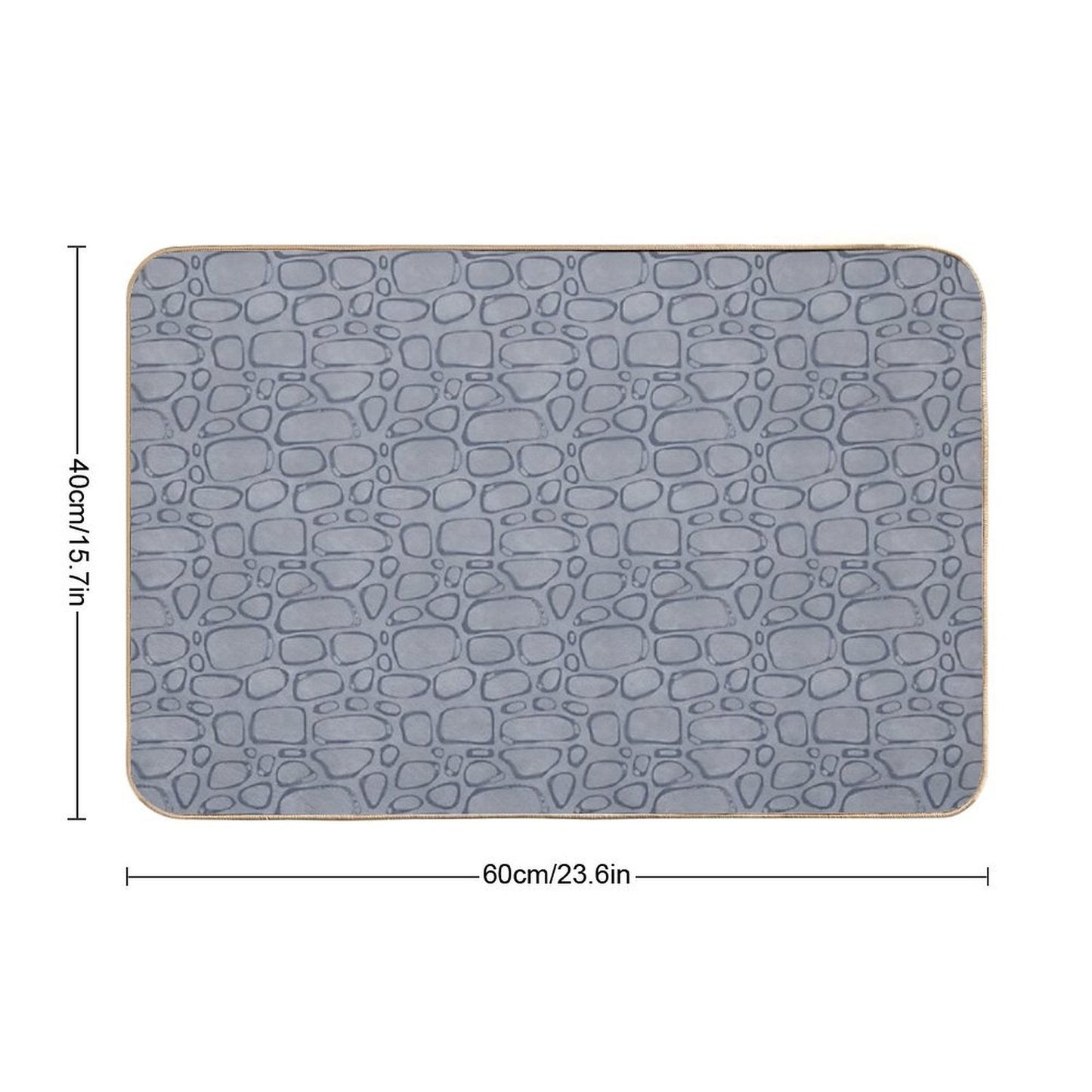Stone Wall Pattern High-Traffic Bath Mat