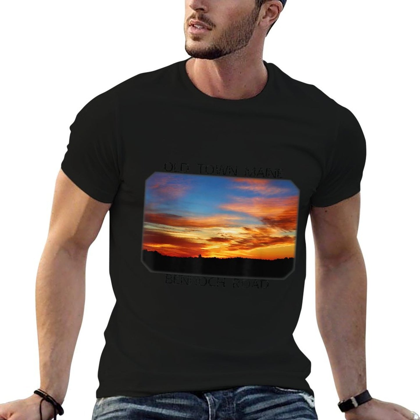 Old Town, Maine Magic Hour Early Morning Twilight Sky  Breathable T-Shirt