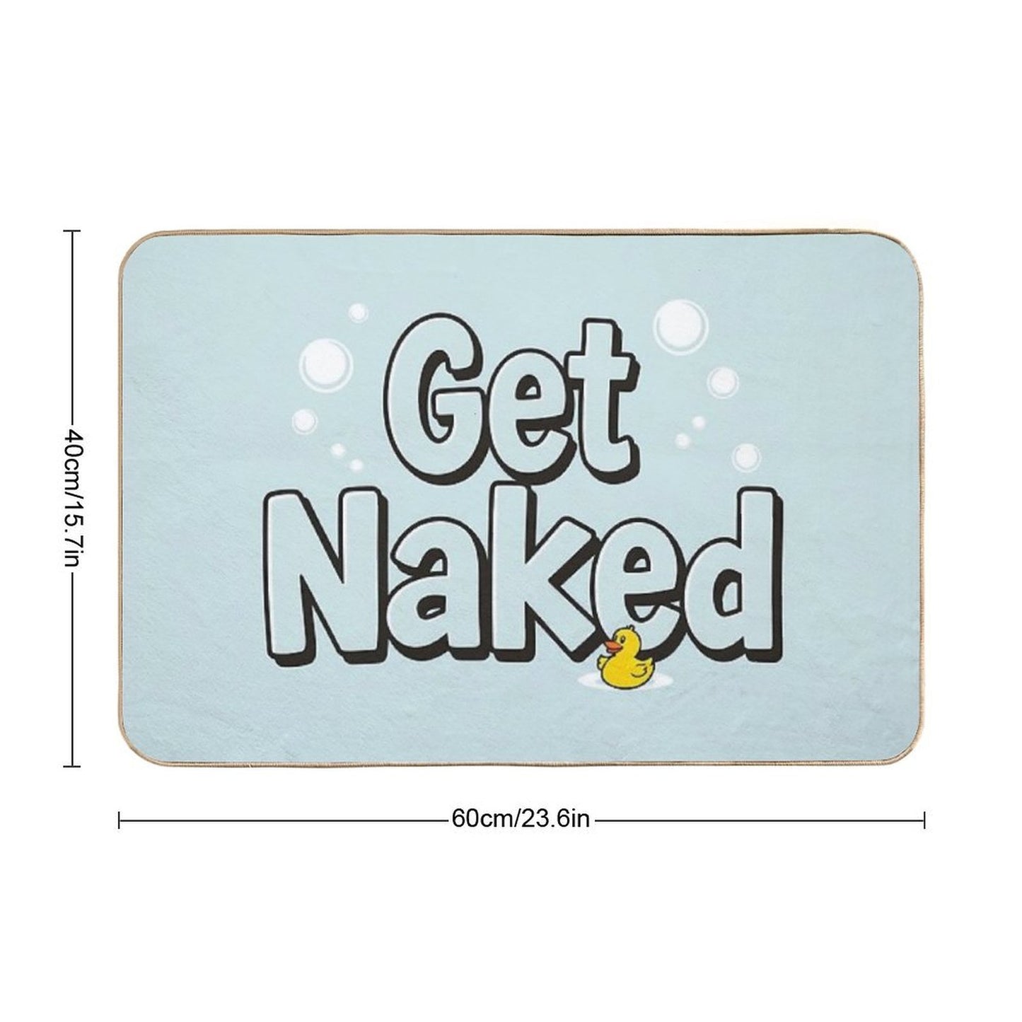 Get Naked - Fun Bathroom Stain-Proof Bath Mat