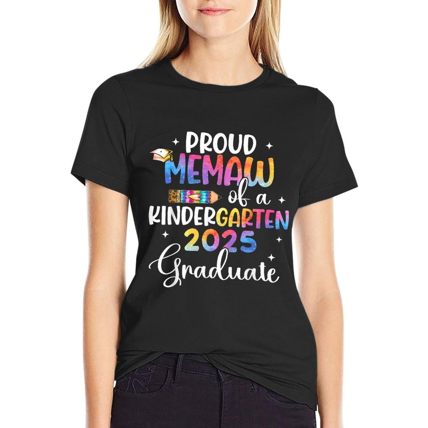 Proud Memaw of Kindergarten 2025 Graduate Class Of 2025 Eco-friendly Material T-Shirt