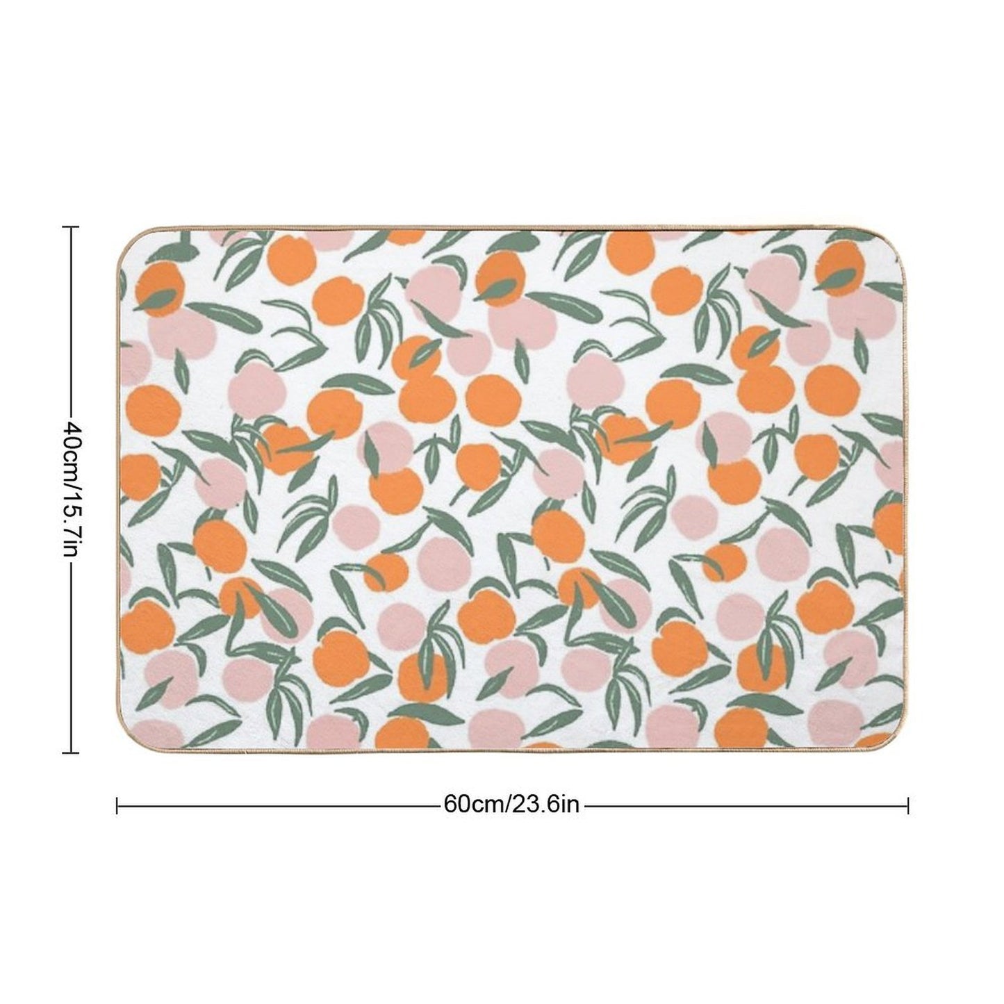 Peach Pattern Multi-Purpose Bath Mat
