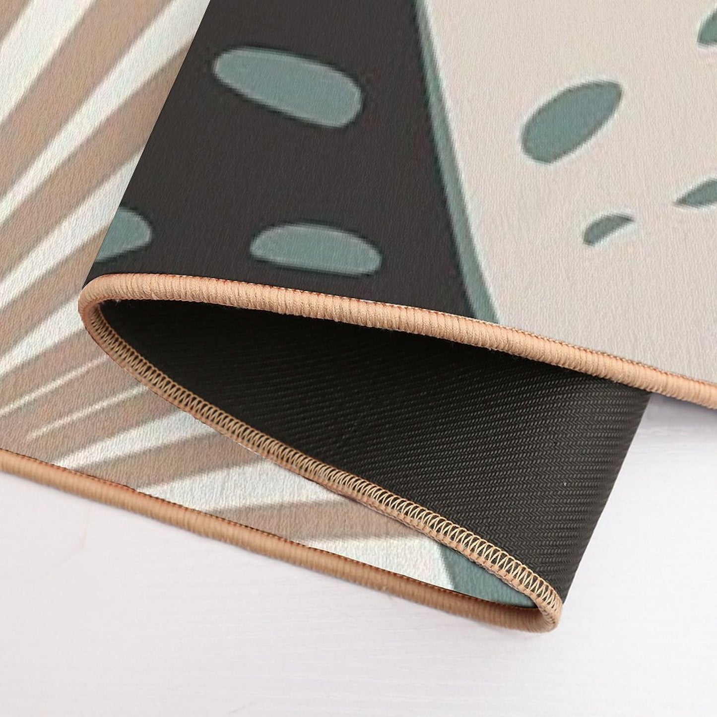 Minimal Yin Yang Monstera Fan Palm Finesse #1 #tropical #decor #art Eco-Friendly Bath Mat