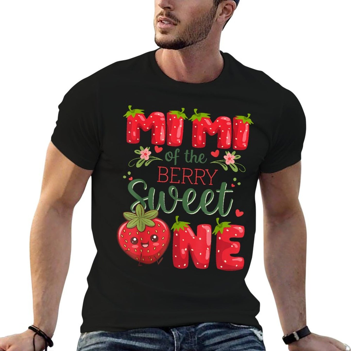 Mimi Of The Berry Sweet One 1St Birthday Strawberry Graphic-printed T-Shirt