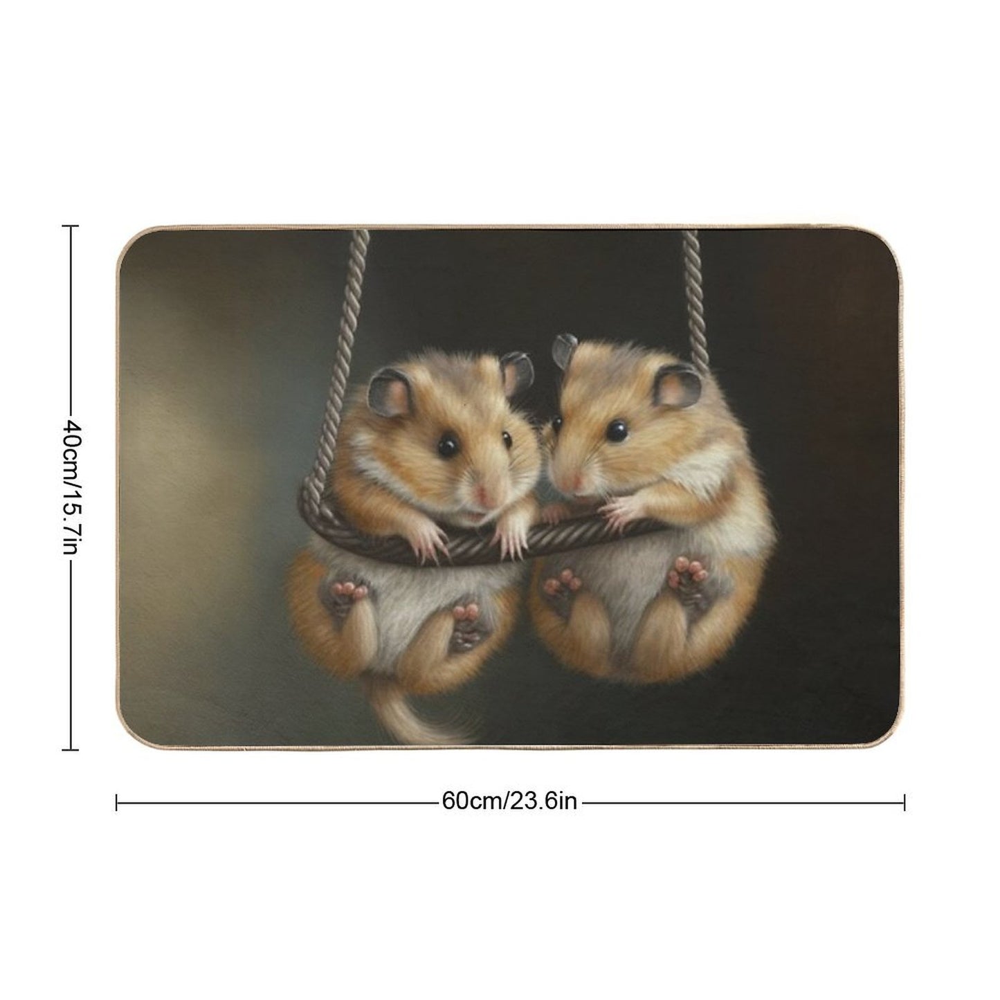 Swingin' Hamsters - The Ultimate Furry Adventure Dirt-Trapping Bath Mat