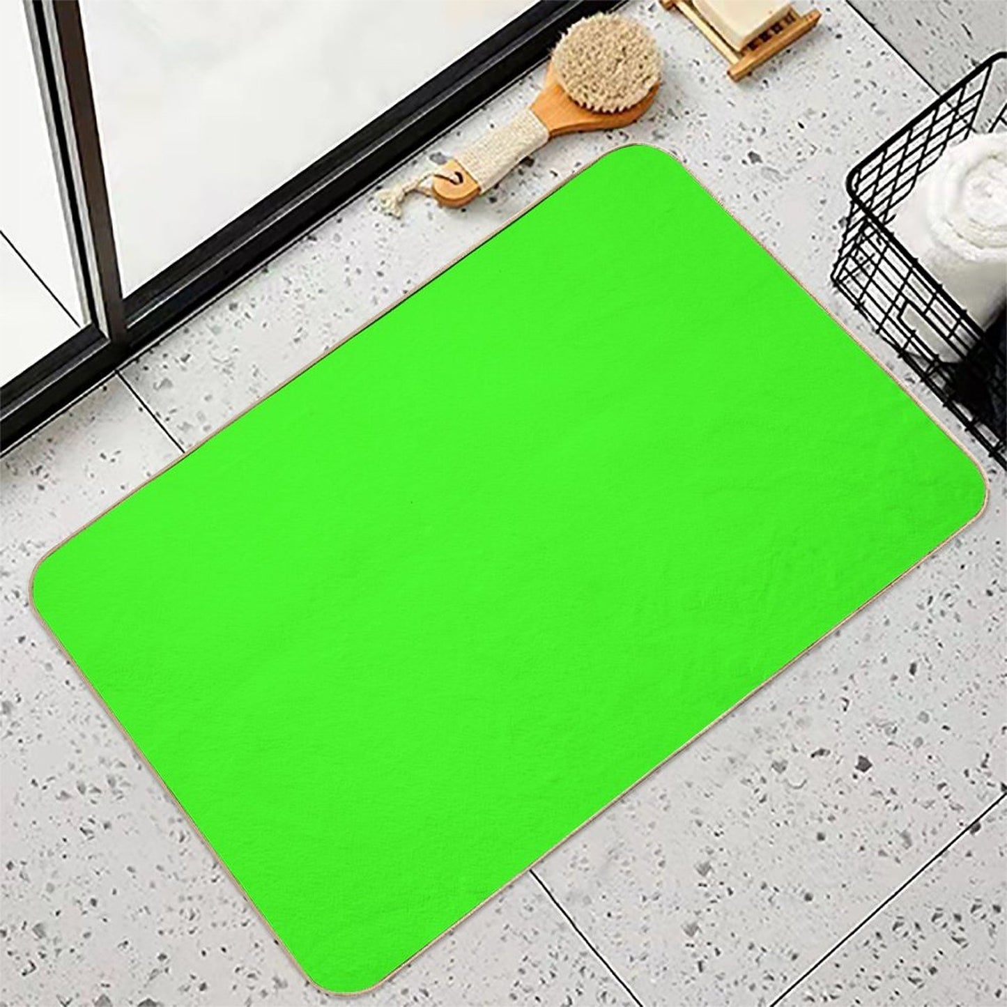 Color Neon Green Versatile Bath Mat