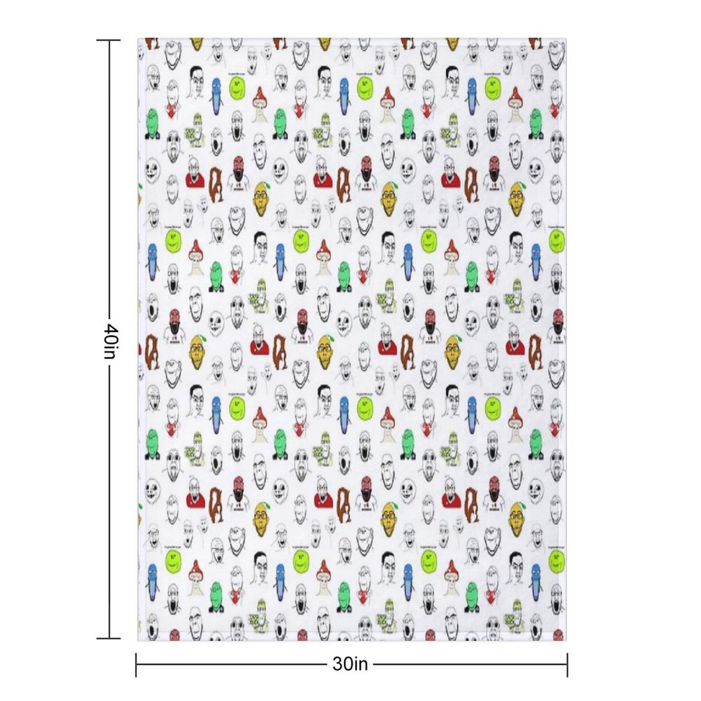 Soyjak Collage Anti-pilling Throw Blanket