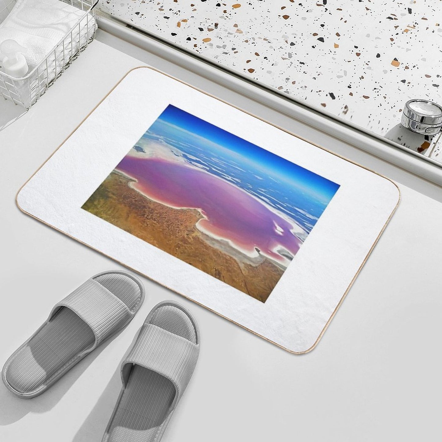 Lake Eyre - Aerial View Pet-Safe Bath Mat
