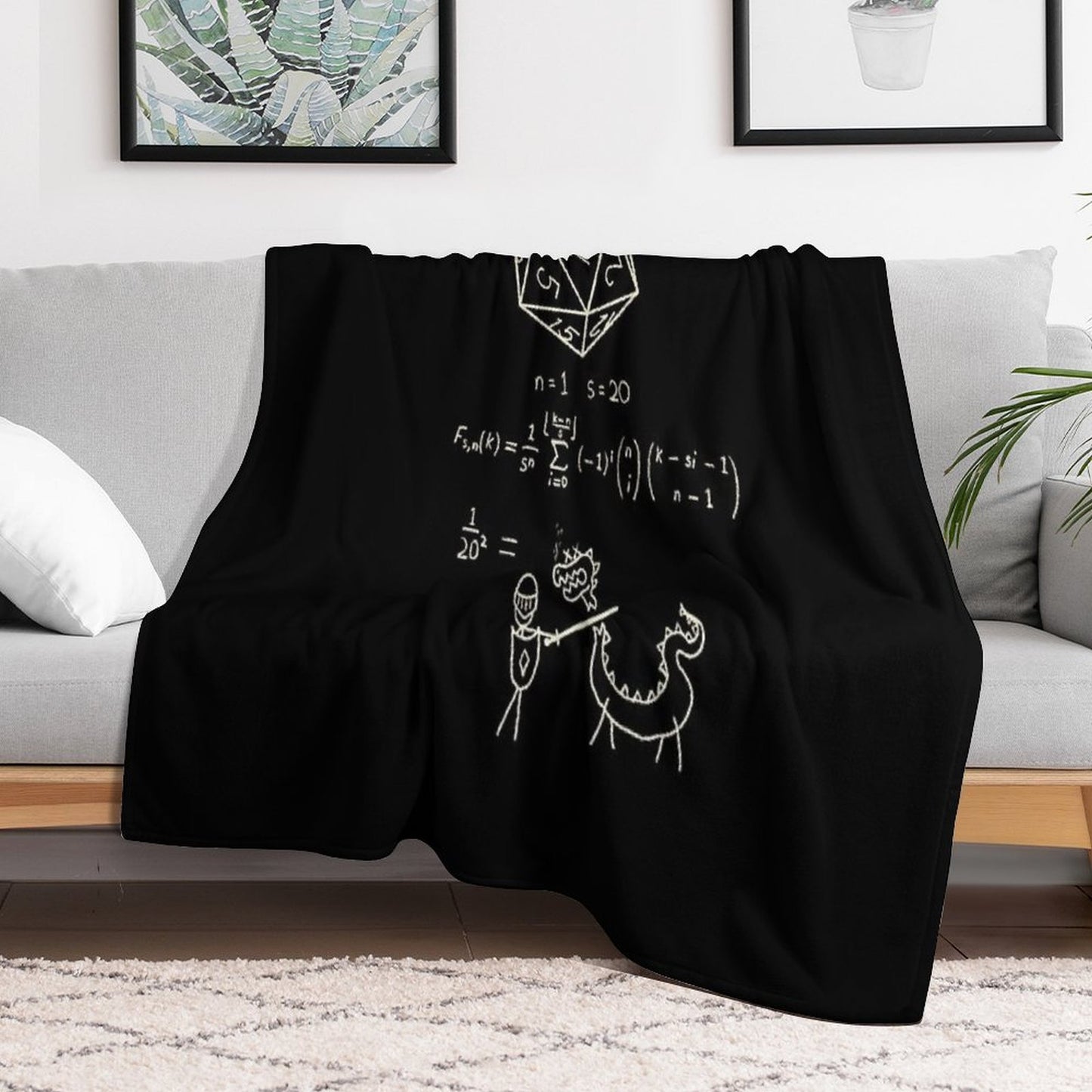 The Science of 20 Sided Dice. Multi-functional Throw Blanket