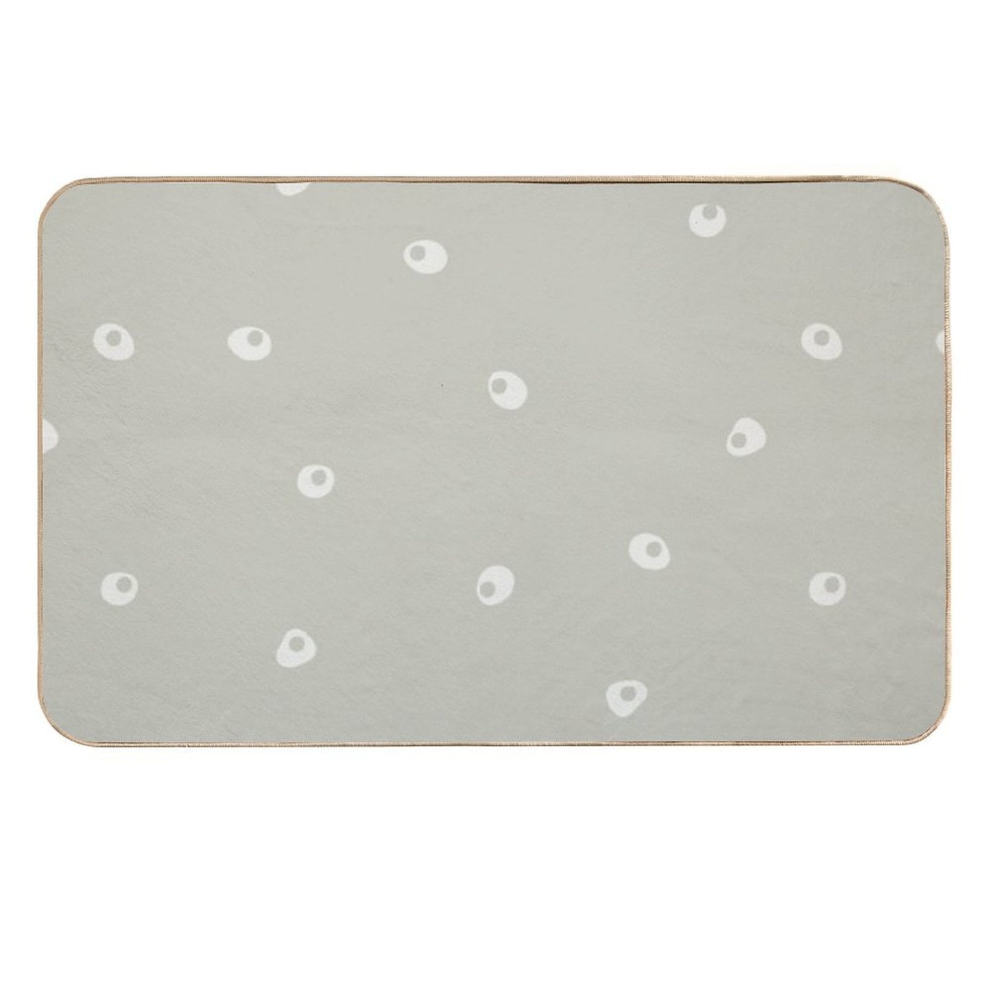 Sage Green Polka Dots Slip-Resistant Bath Mat