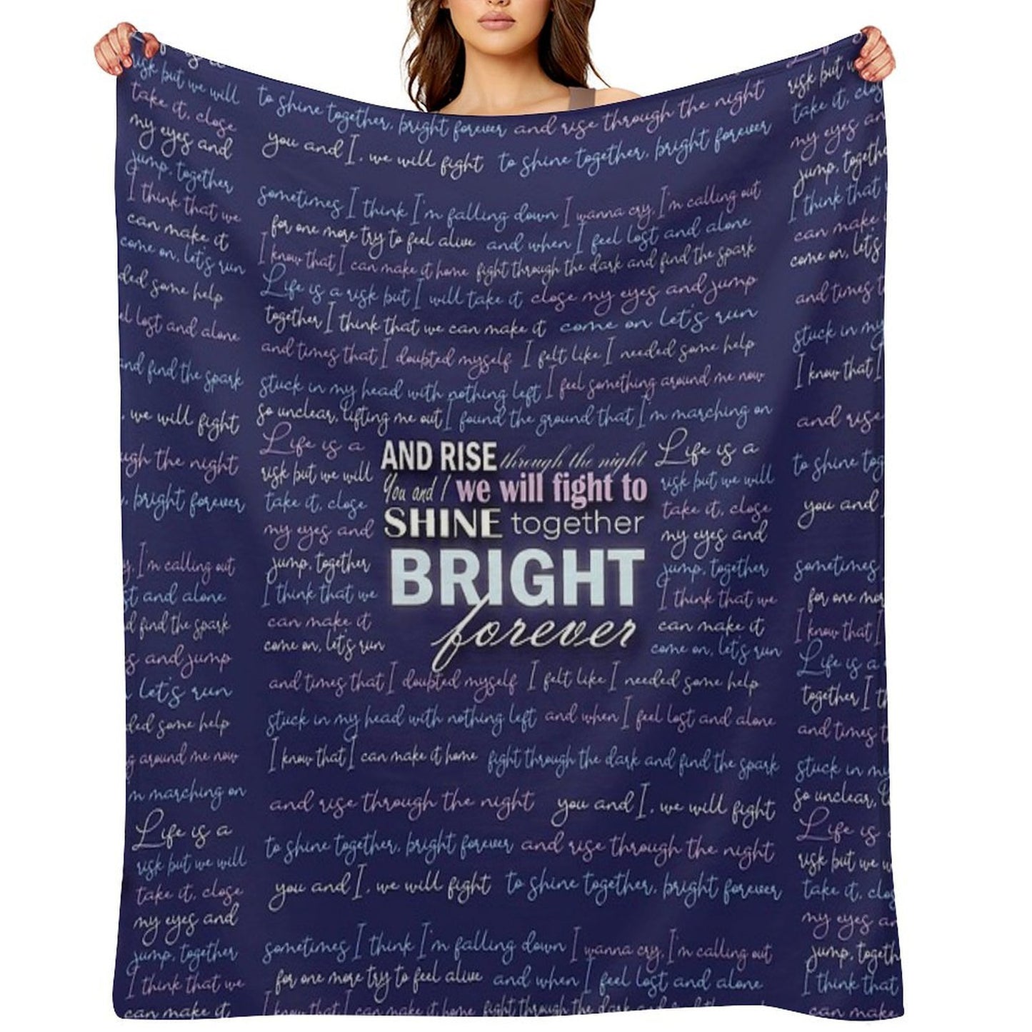 Bright Julie And The Phantoms Lyric Poster Durable Throw Blanket