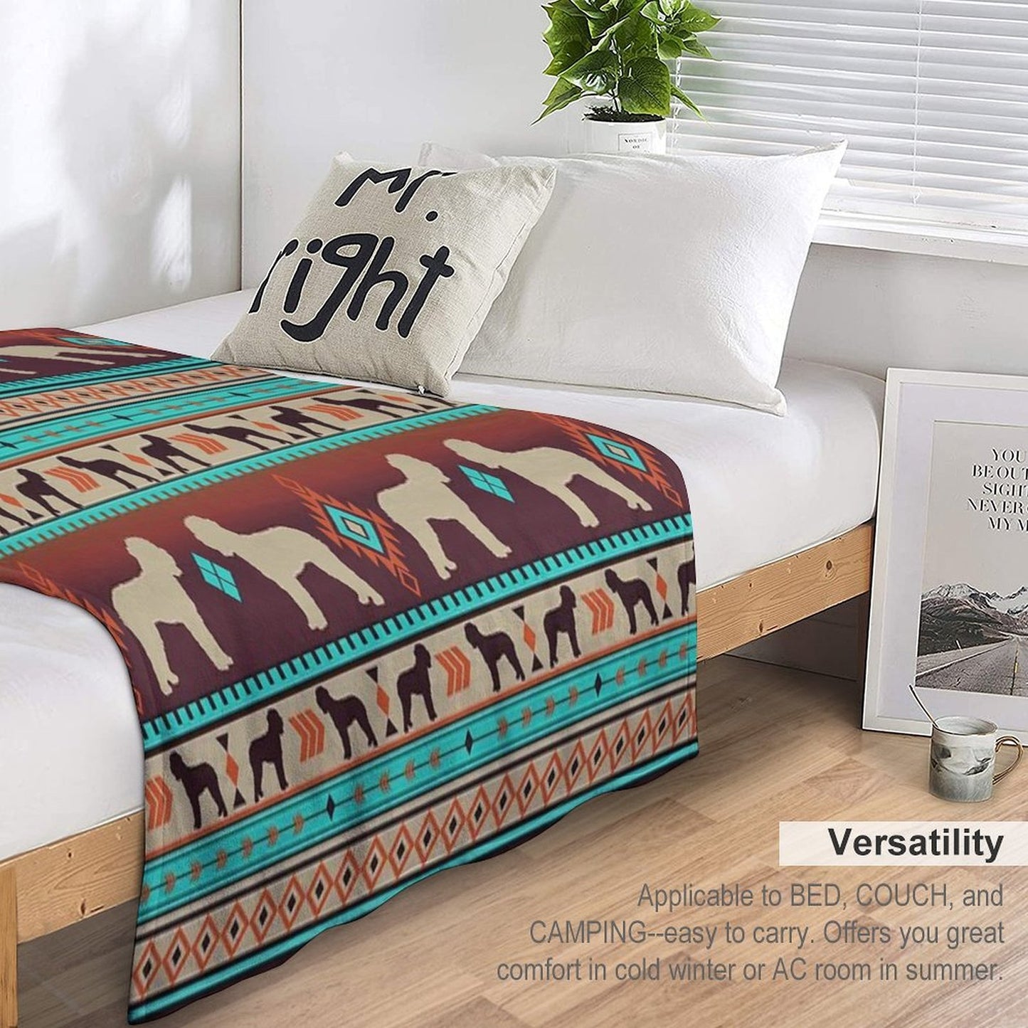 Boho Dogs Lagotto Romagnolo Sunset Velvety-soft Throw Blanket