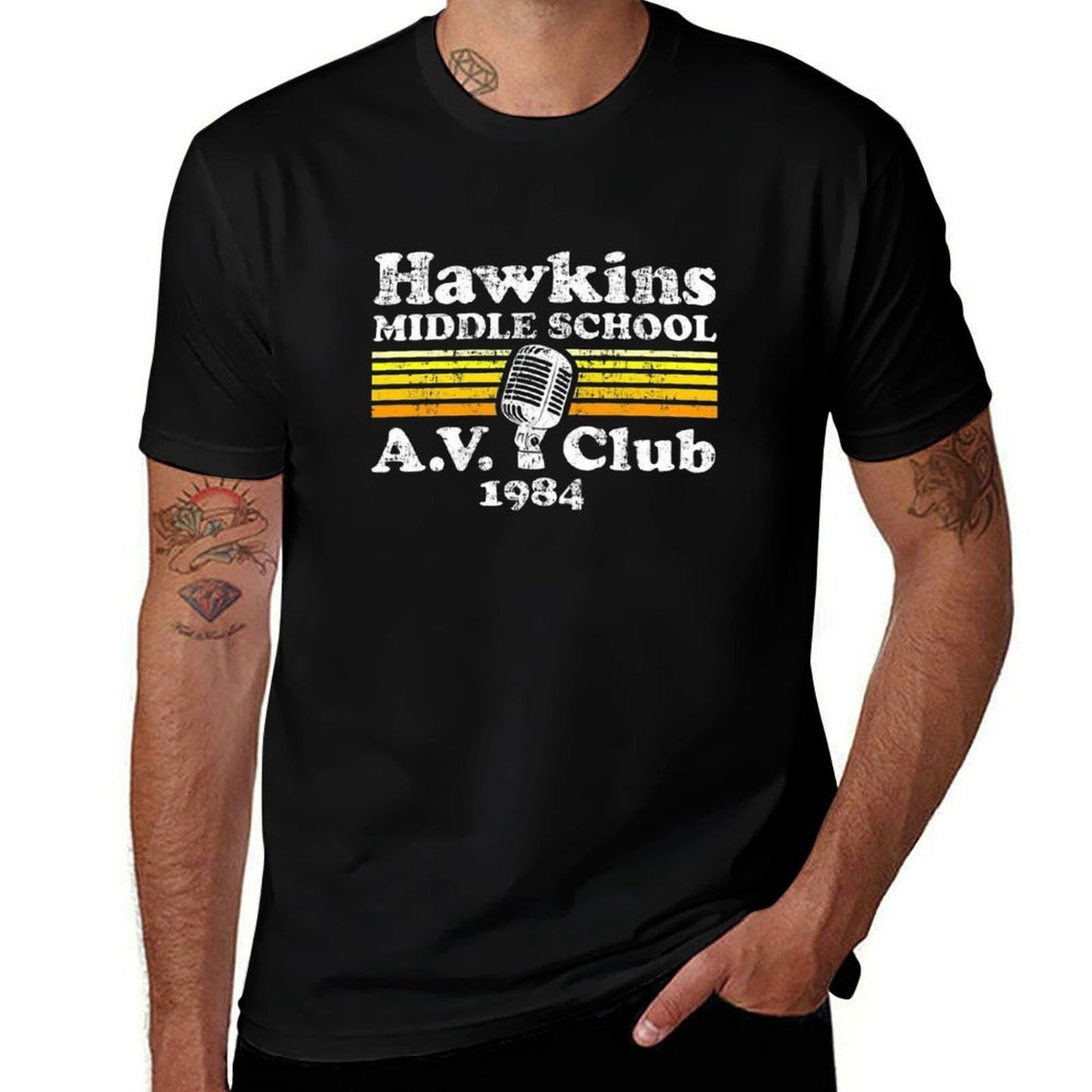 Hawkins Middle School A.V. Club Wrinkle-resistant T-Shirt