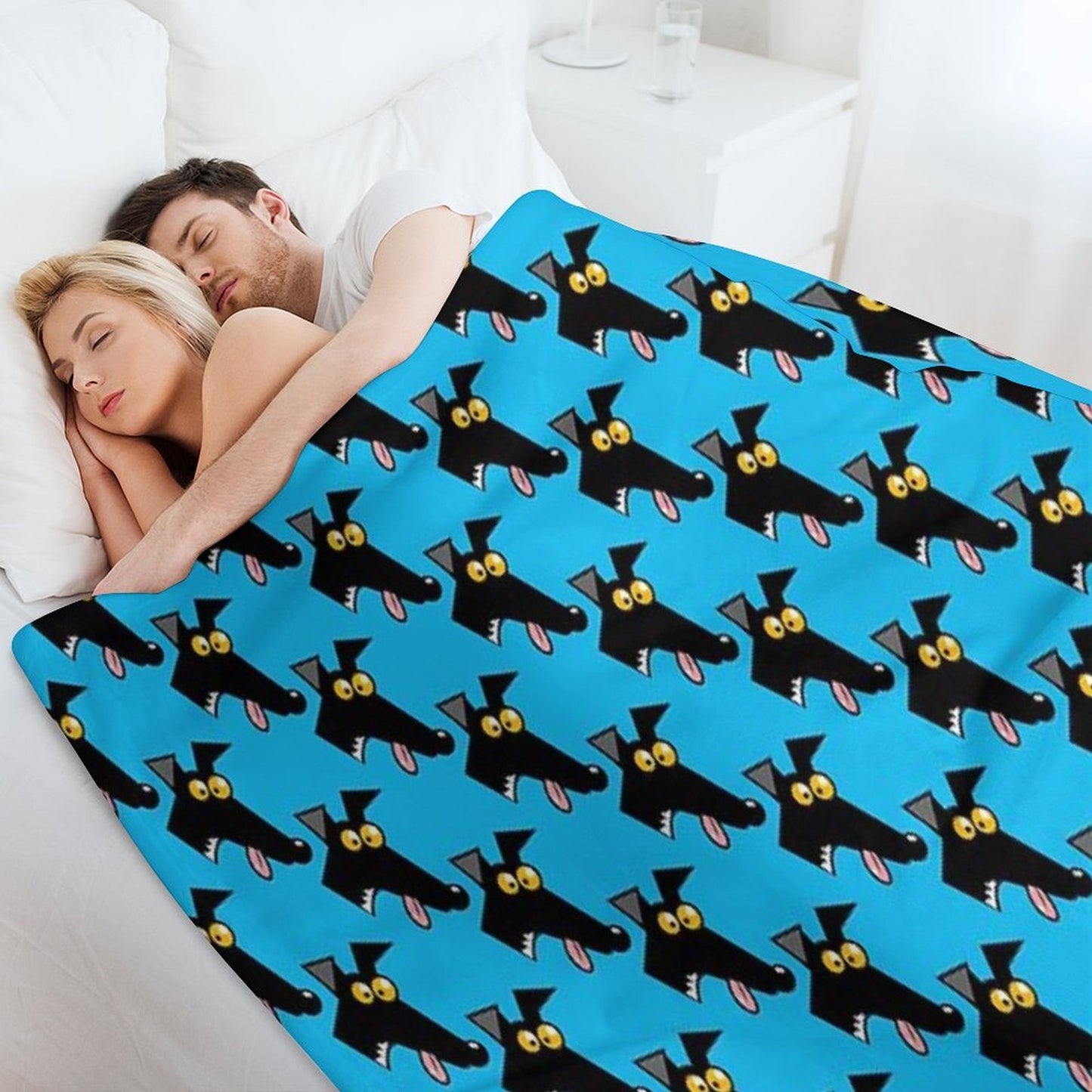 Seamless Derp Blue Wrinkle-free Throw Blanket