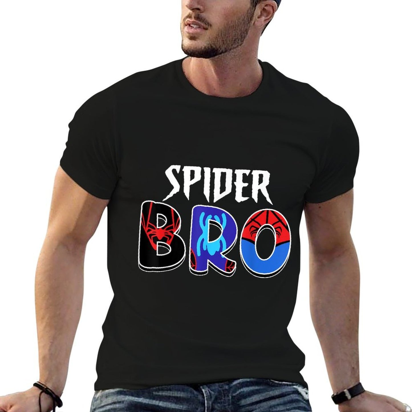 Spider Retro Bro Birthday Matching Family Spider Bday Party  Fade-proof Color T-Shirt