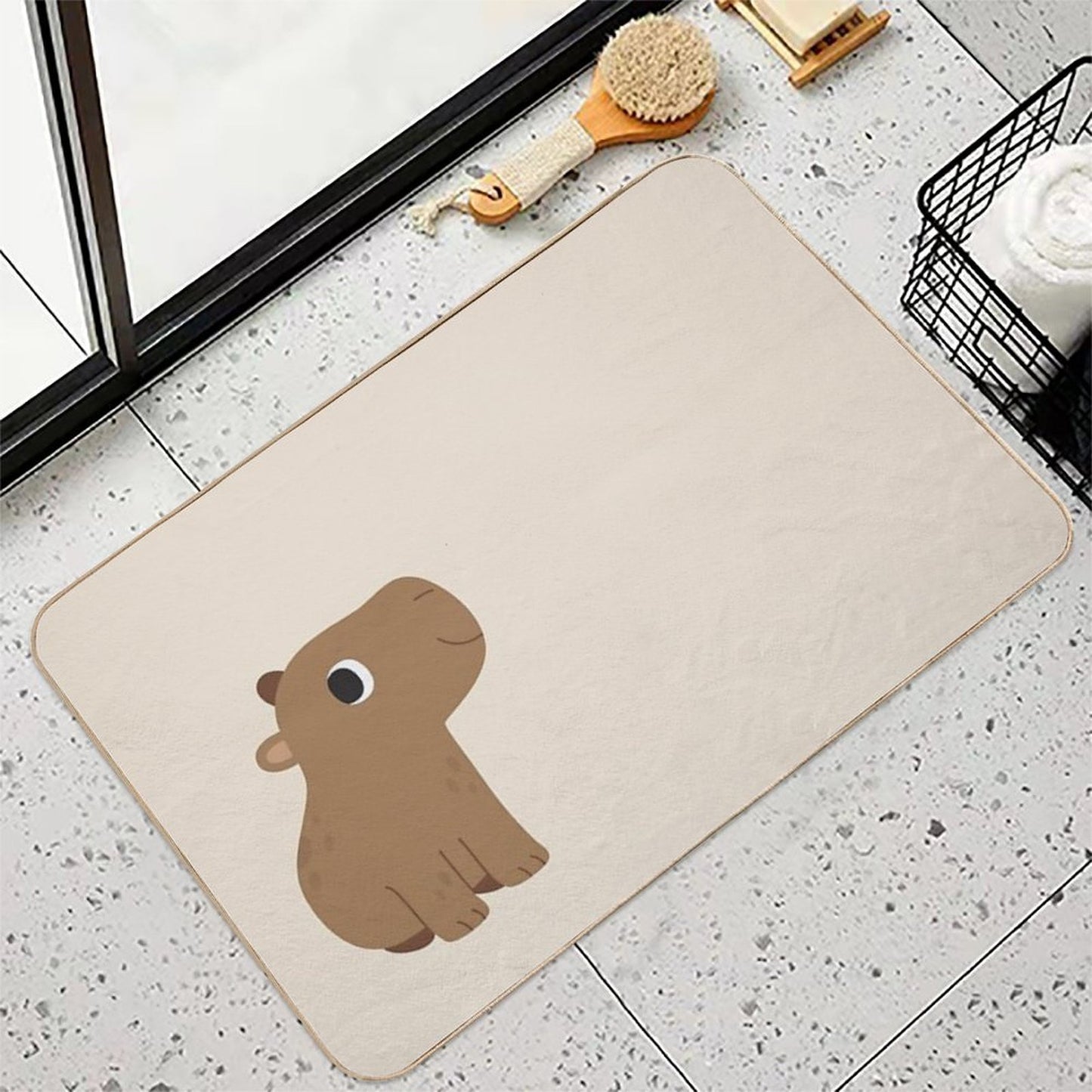 Cute Capybara Long-Lasting Bath Mat