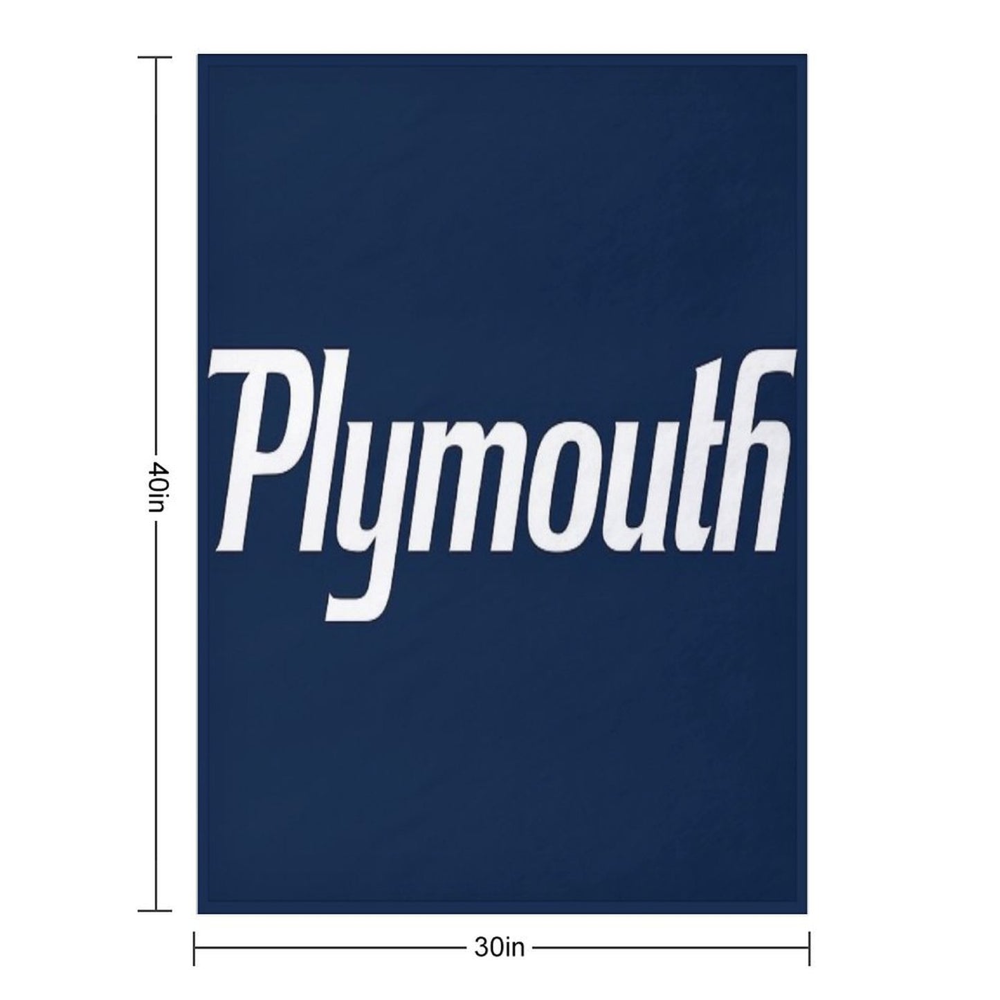 Plymouth - White Plush Throw Blanket