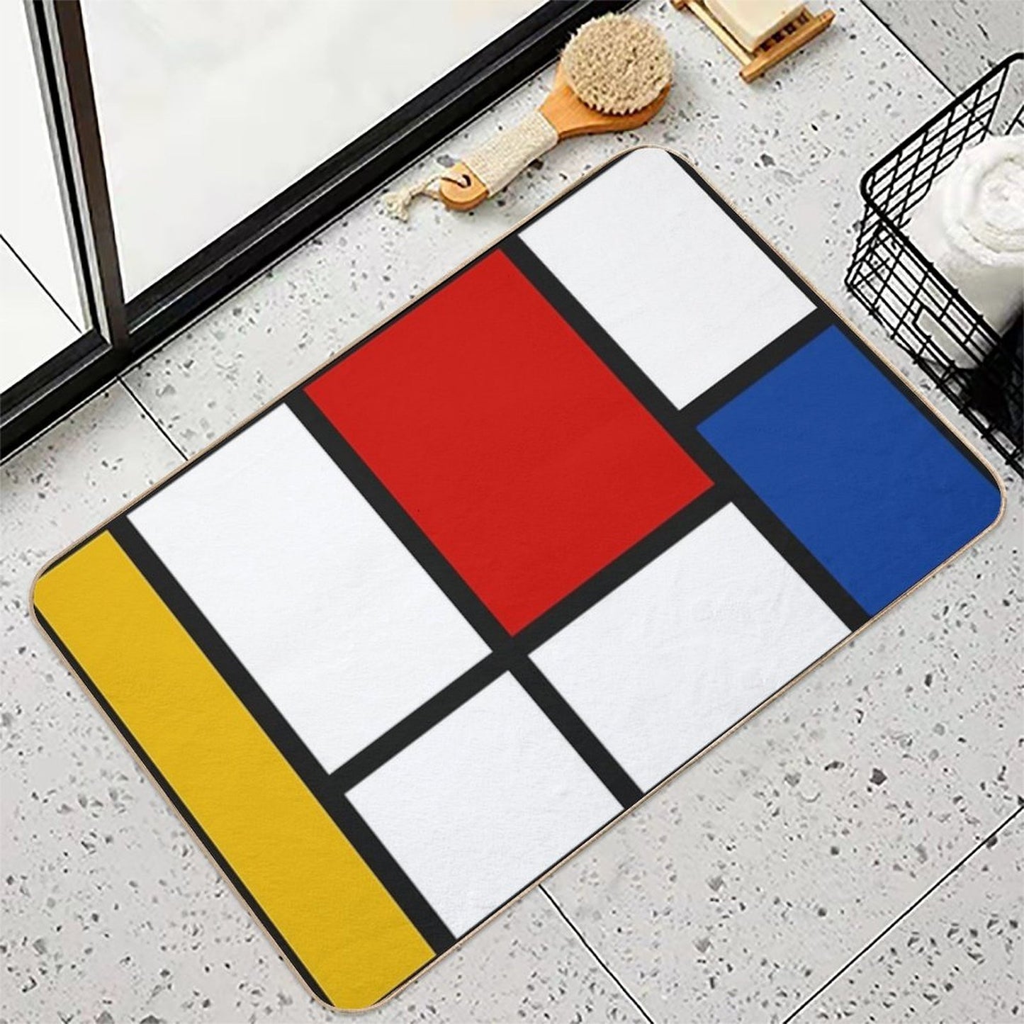 De Stijl #1 (Mondrian Inspired) Versatile Bath Mat