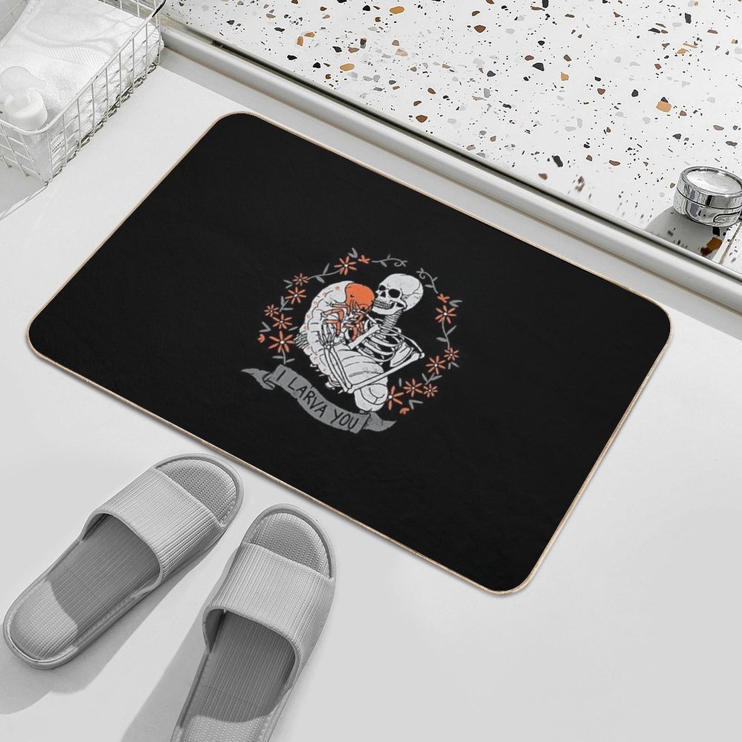 I Larva You Durable Bath Mat