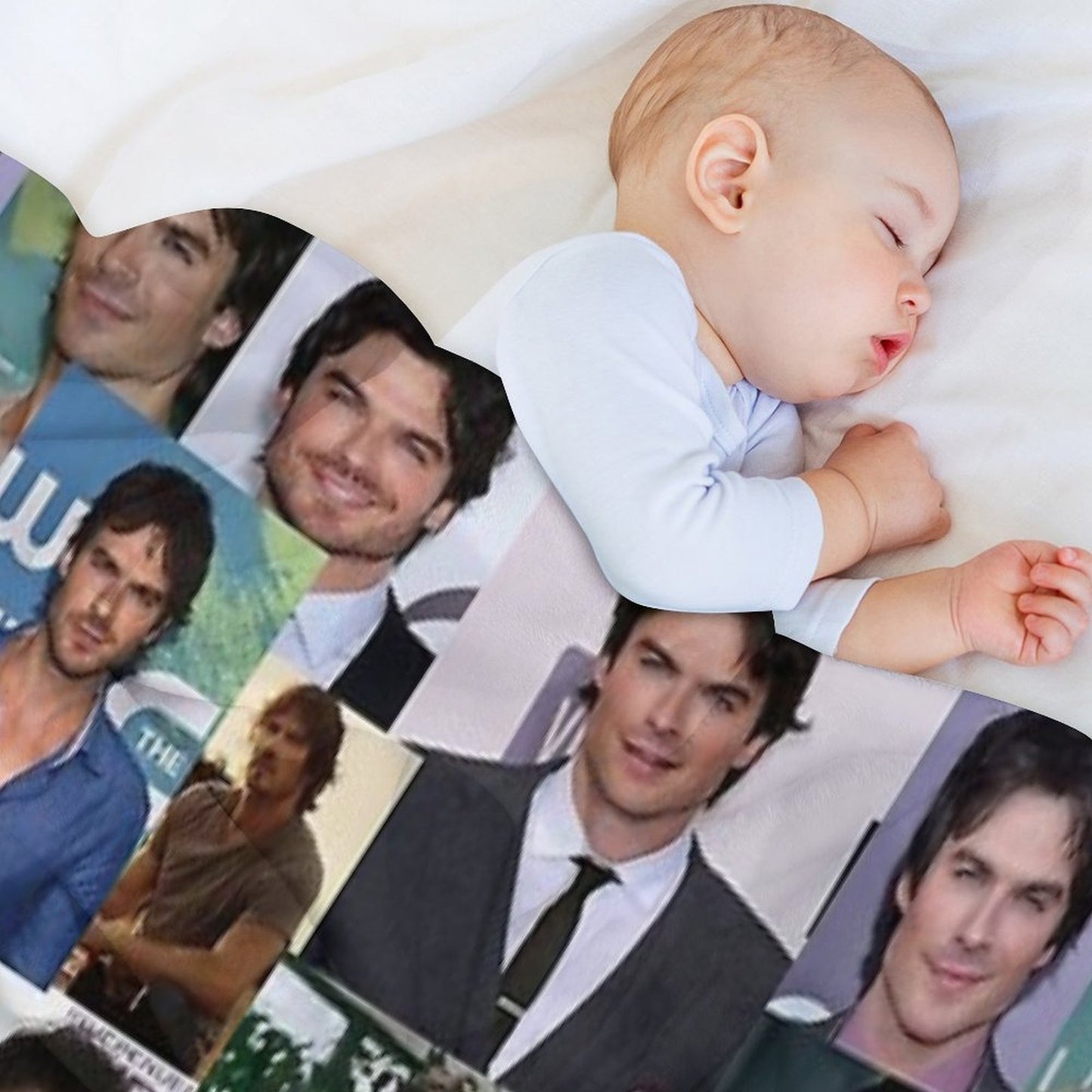 Young Ian Somerhalder Velvety-soft Throw Blanket