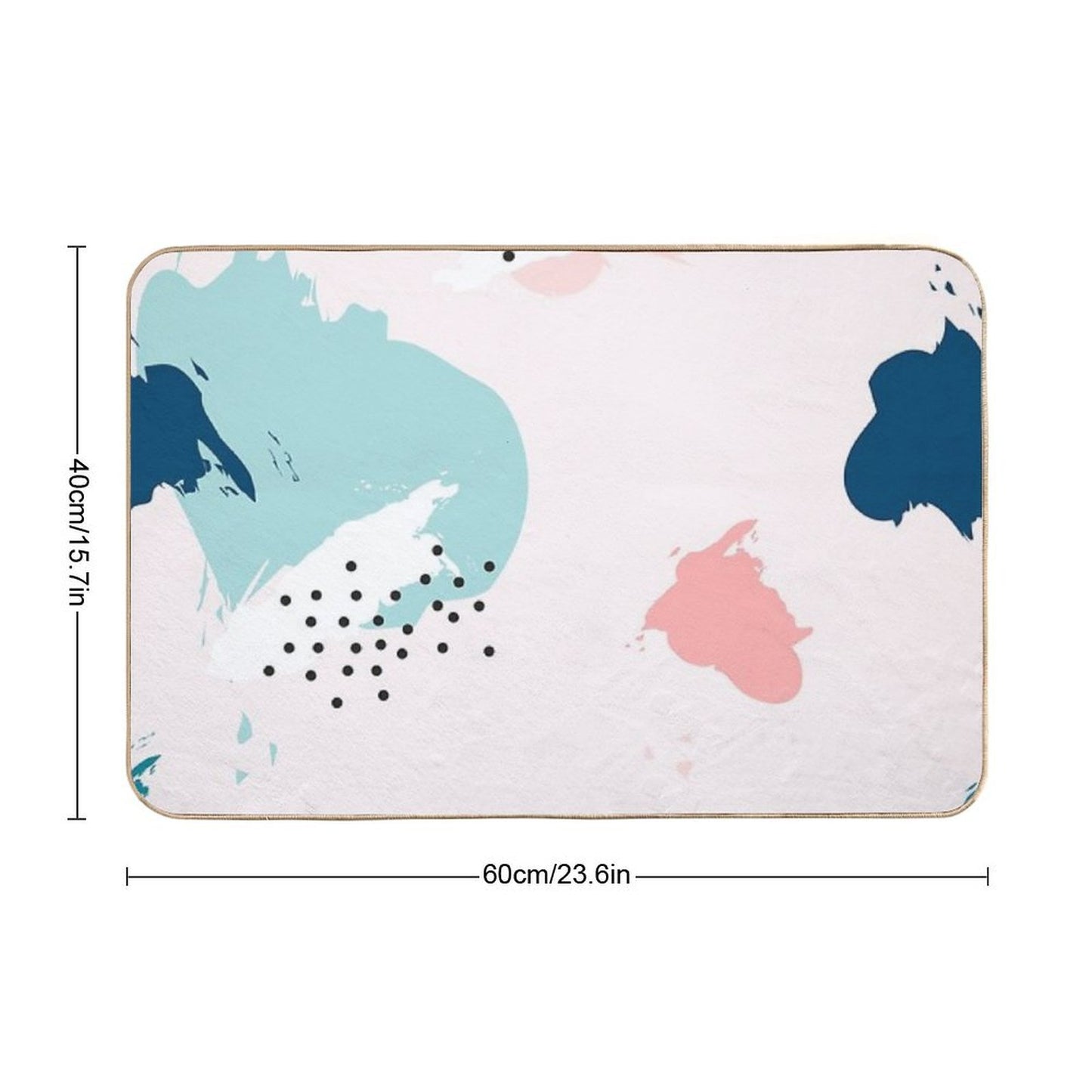 Blue And Pink Print Pattern Slip-Resistant Bath Mat