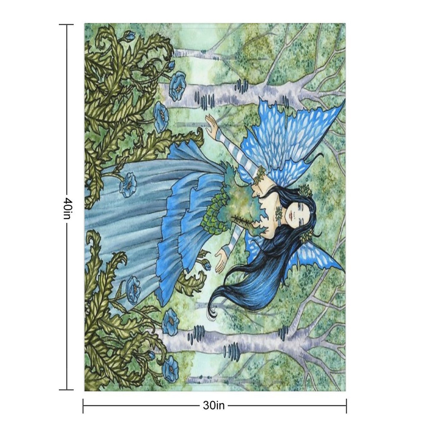 The Blue Wood Anti-pilling Throw Blanket