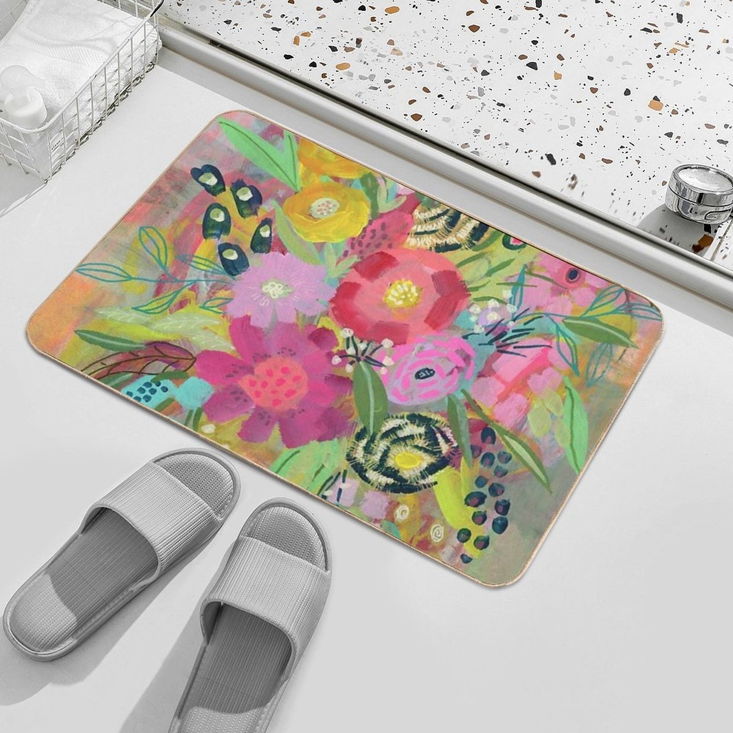 Kaleidoscope Slip-Resistant Bath Mat