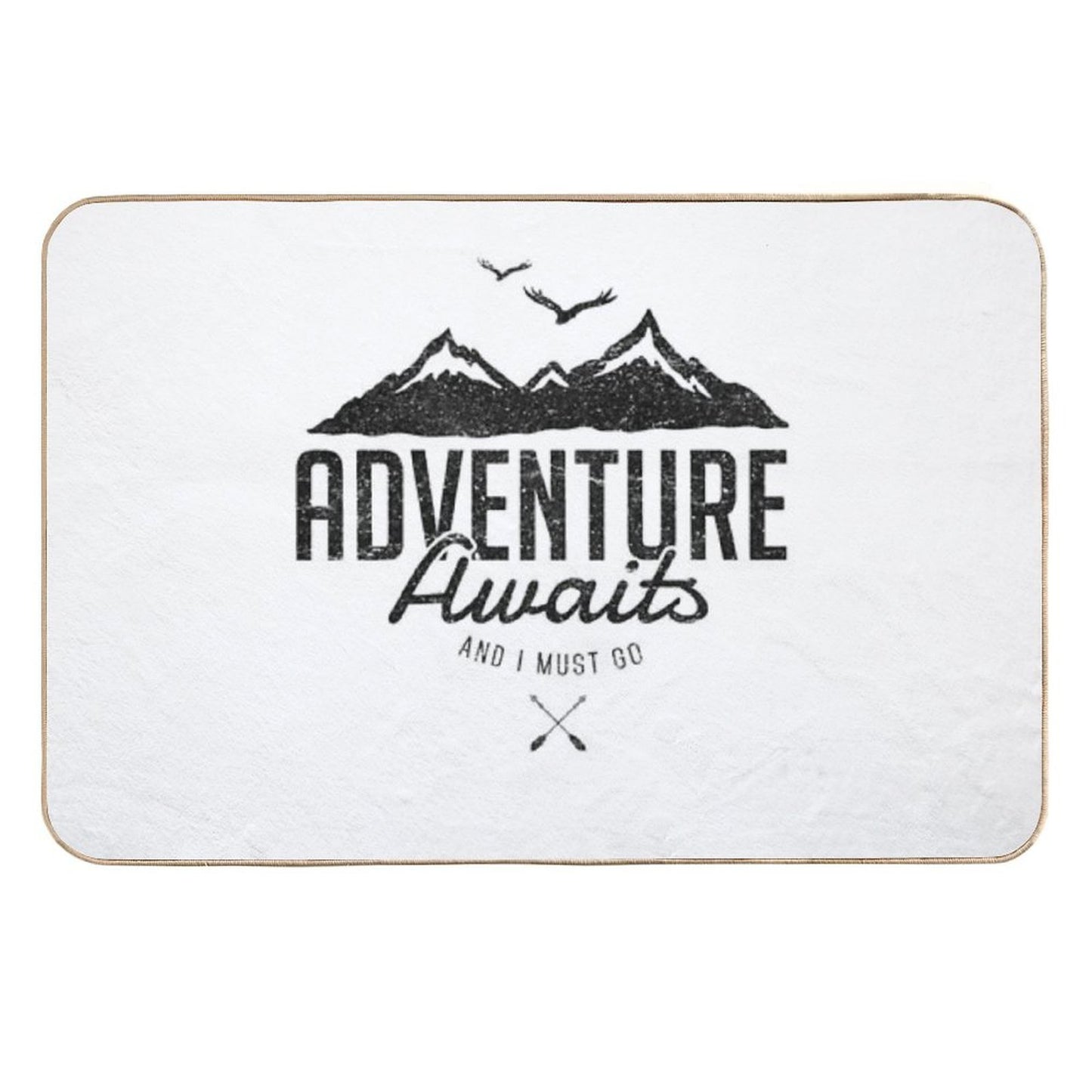 ADVENTURE AWAITS Absorbent Bath Mat