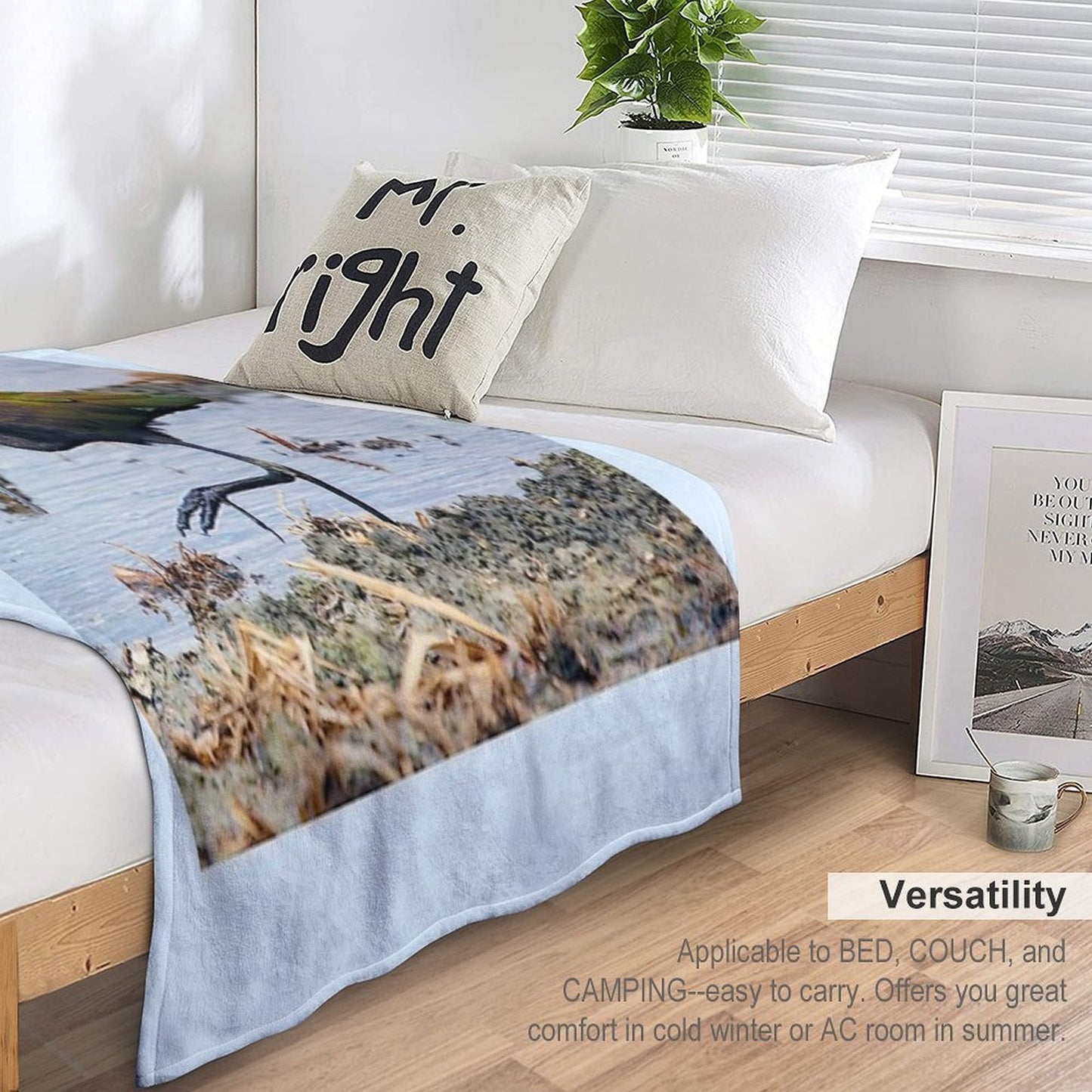 Glossy Ibis Shrink-resistant Throw Blanket