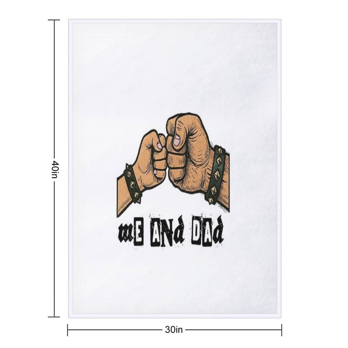 Me And Dad - Fist Punch PunkMetal Buddies Comfort Throw Blanket
