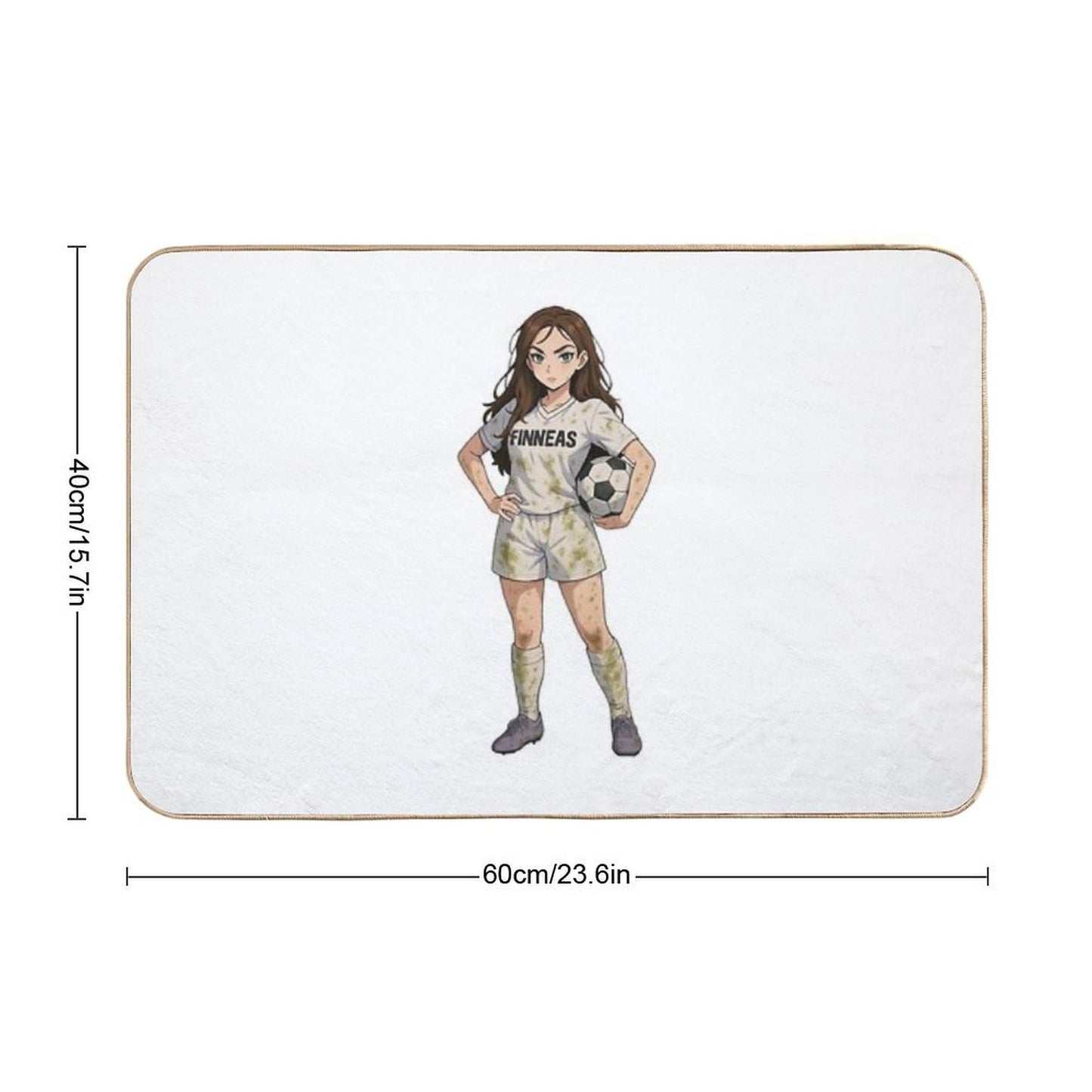 Fan Made FINNEAS Cleats Merch (Transparent Backround) Toxin-Free Bath Mat