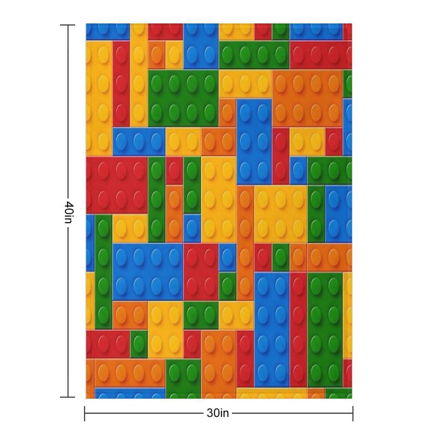 Plastic Building Blocks Toy Anti-pilling Throw Blanket