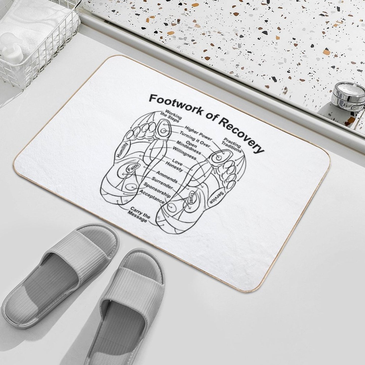 Footwork of Recovery Absorbent Bath Mat