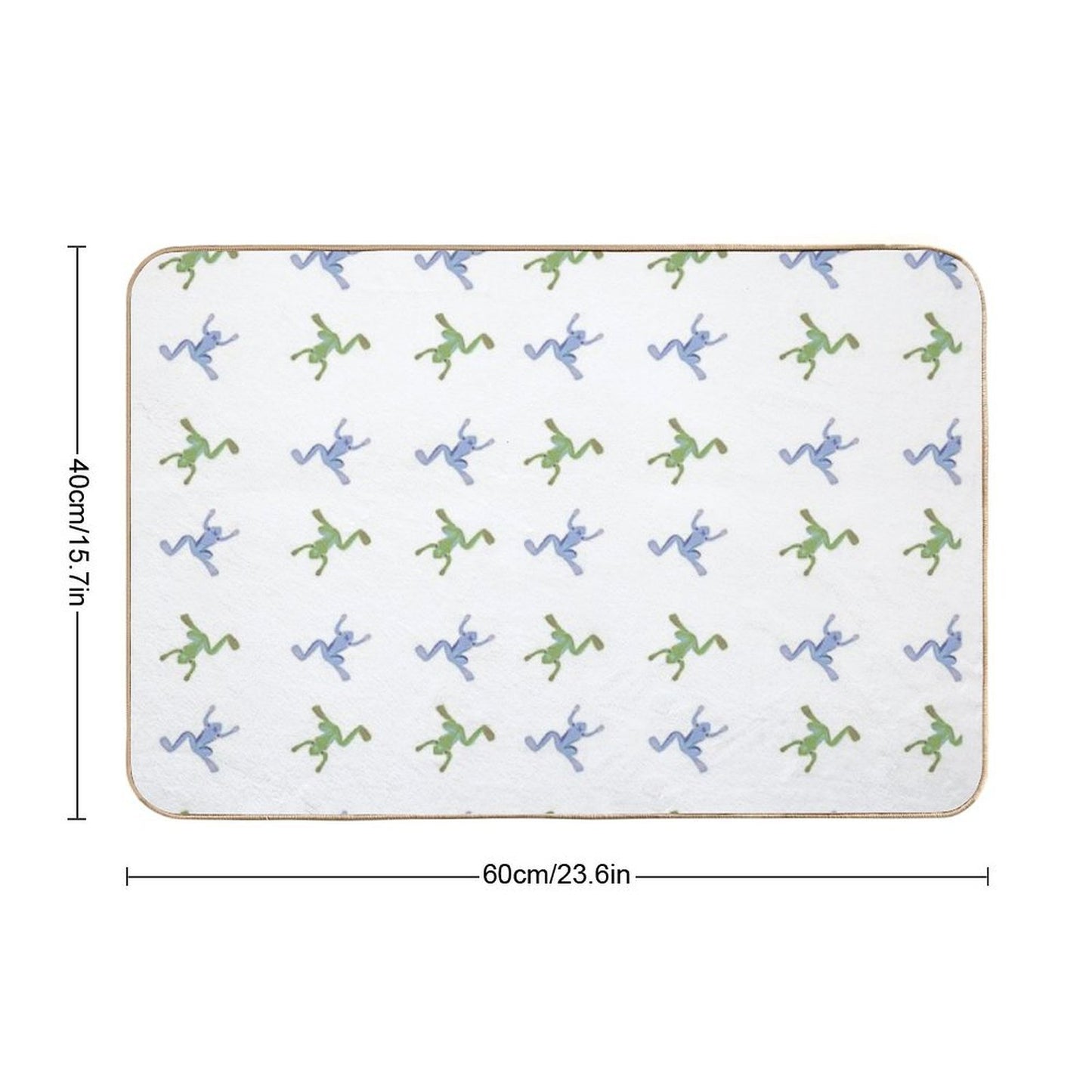 Traditional Frog Vintage Pattern Easy Maintenance Bath Mat