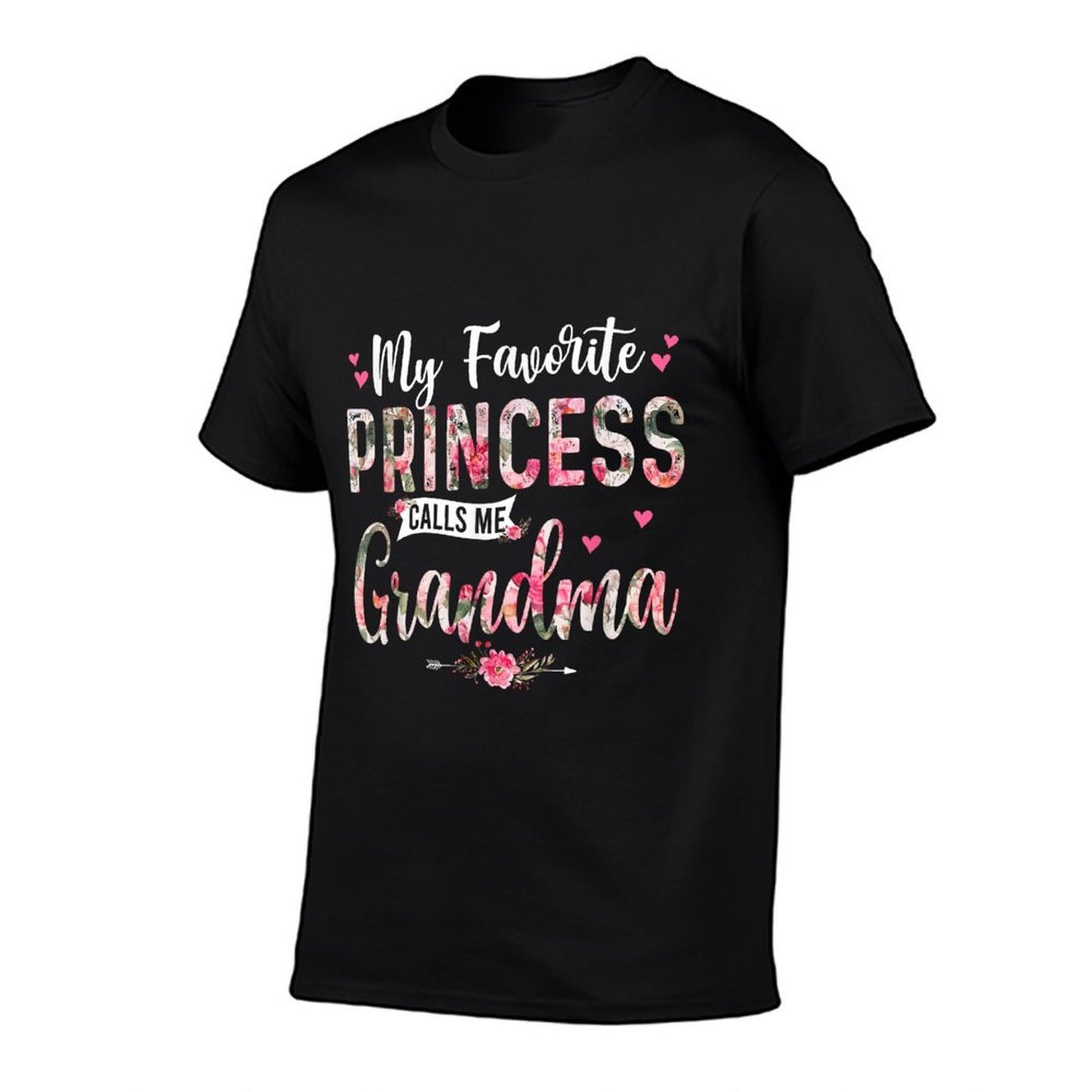 My Favorite Princess Call Me Grandma Happy Mother's Day Ribbed Collar T-Shirt